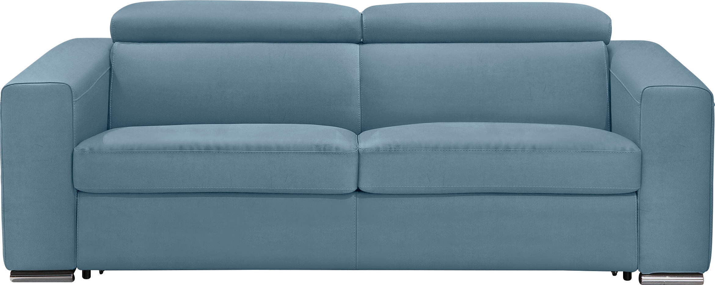 Egoitaliano Schlafsofa »Cabiria, Design und super Sitz- und Liegekomfort«, Sofa inkl. Schlaffunktion, Kopfteile verstellbar, mit Metallfüßen