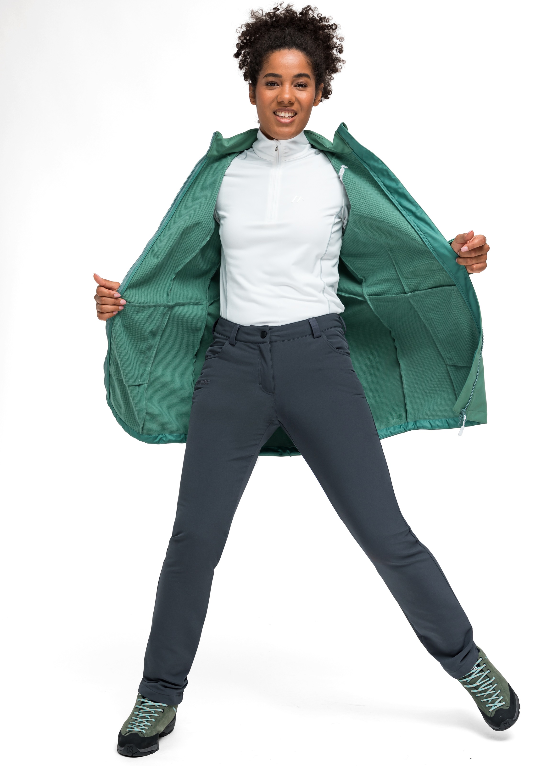 Maier Sports Funktionshose »Charlotte«, Damen Outdoorhose, elastische Hose mit Fleece Innenseite, Regular fit