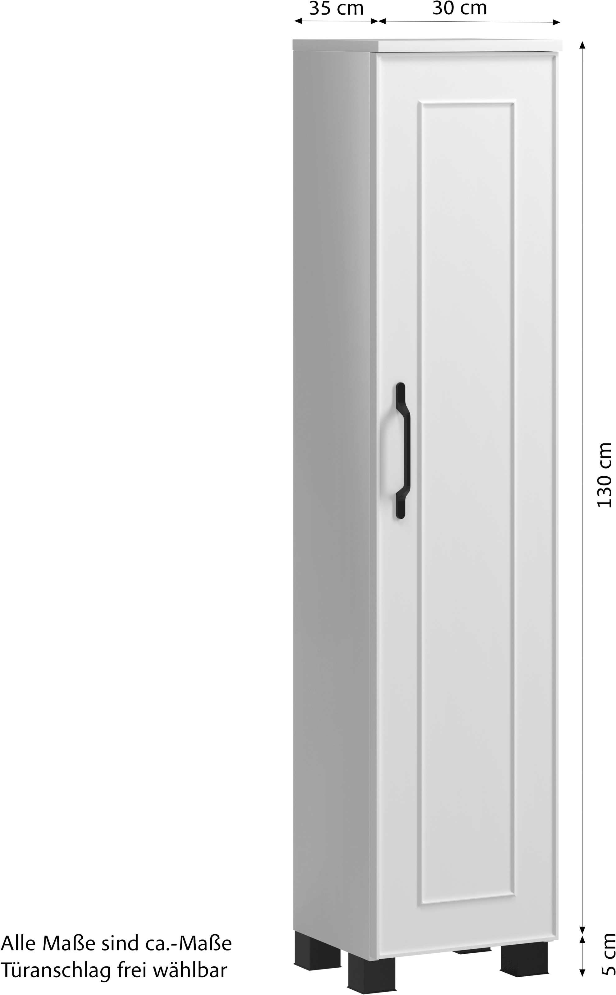 welltime Midischrank »CADIZ, gedämpfte Scharniere«