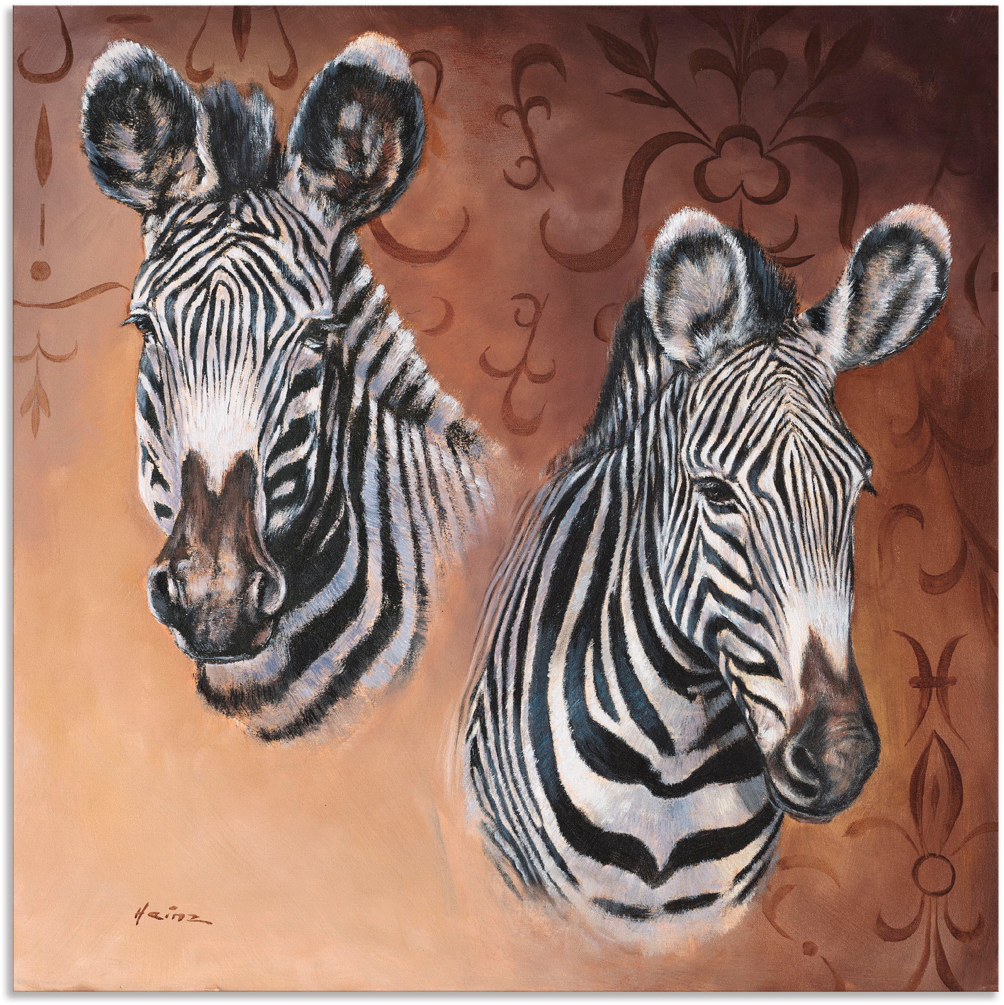 Artland im Wandaufkleber Wandbild (1 Shop Leinwandbild, OTTO Poster Online kaufen als »Zebra«, oder versch. St.), in Größen Alubild, Wildtiere,
