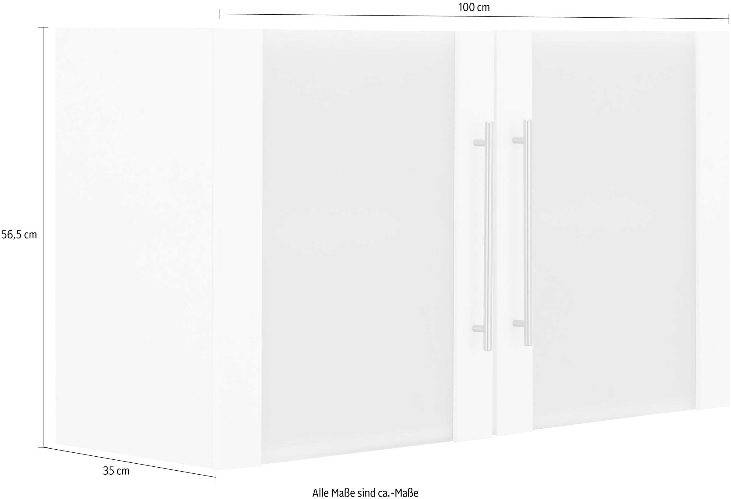 wiho Küchen Glashängeschrank »Unna«, Front mit Glaseinsatz