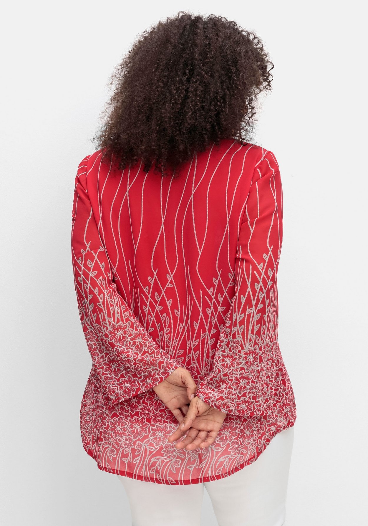Sheego Tunika »Tunika aus Chiffon, mit blickdichtem Untershirt«