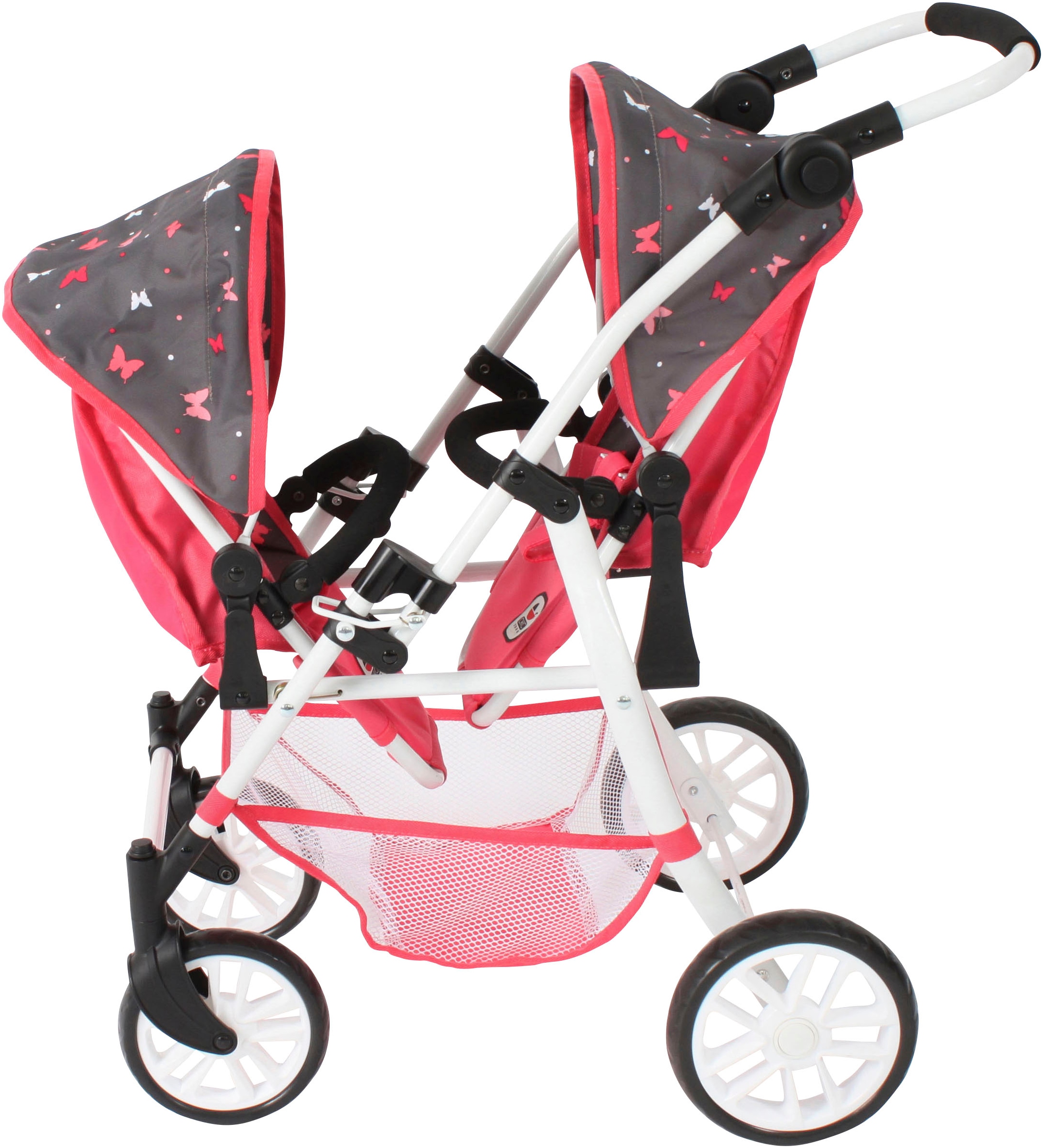 CHIC2000 Puppen-Zwillingsbuggy »Twinny, Butterfly«, mit schwenkbaren Vorderrädern