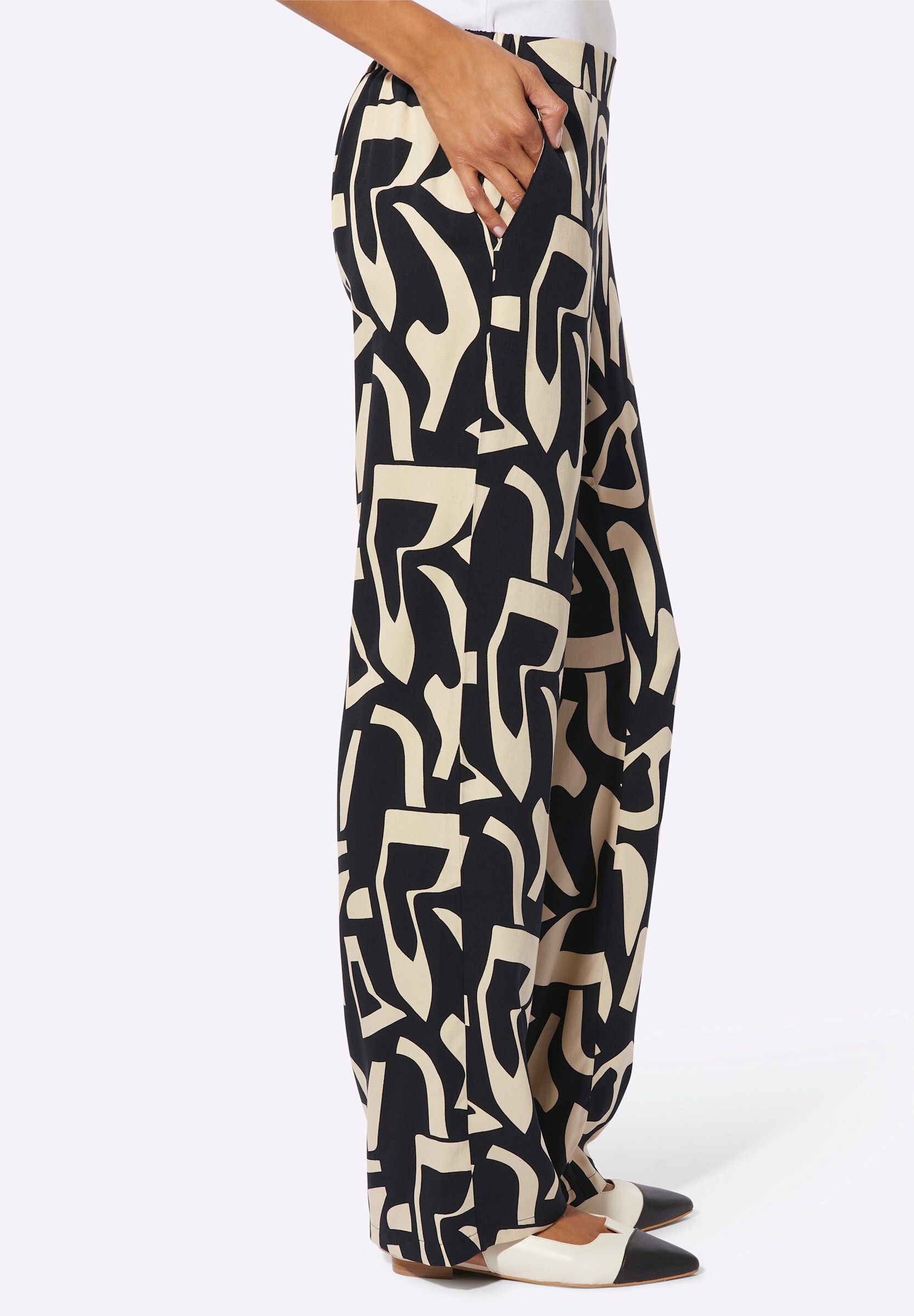 creation L Schlupfhose »Druckhose Schlupfhose mit seitlichen Taschen«