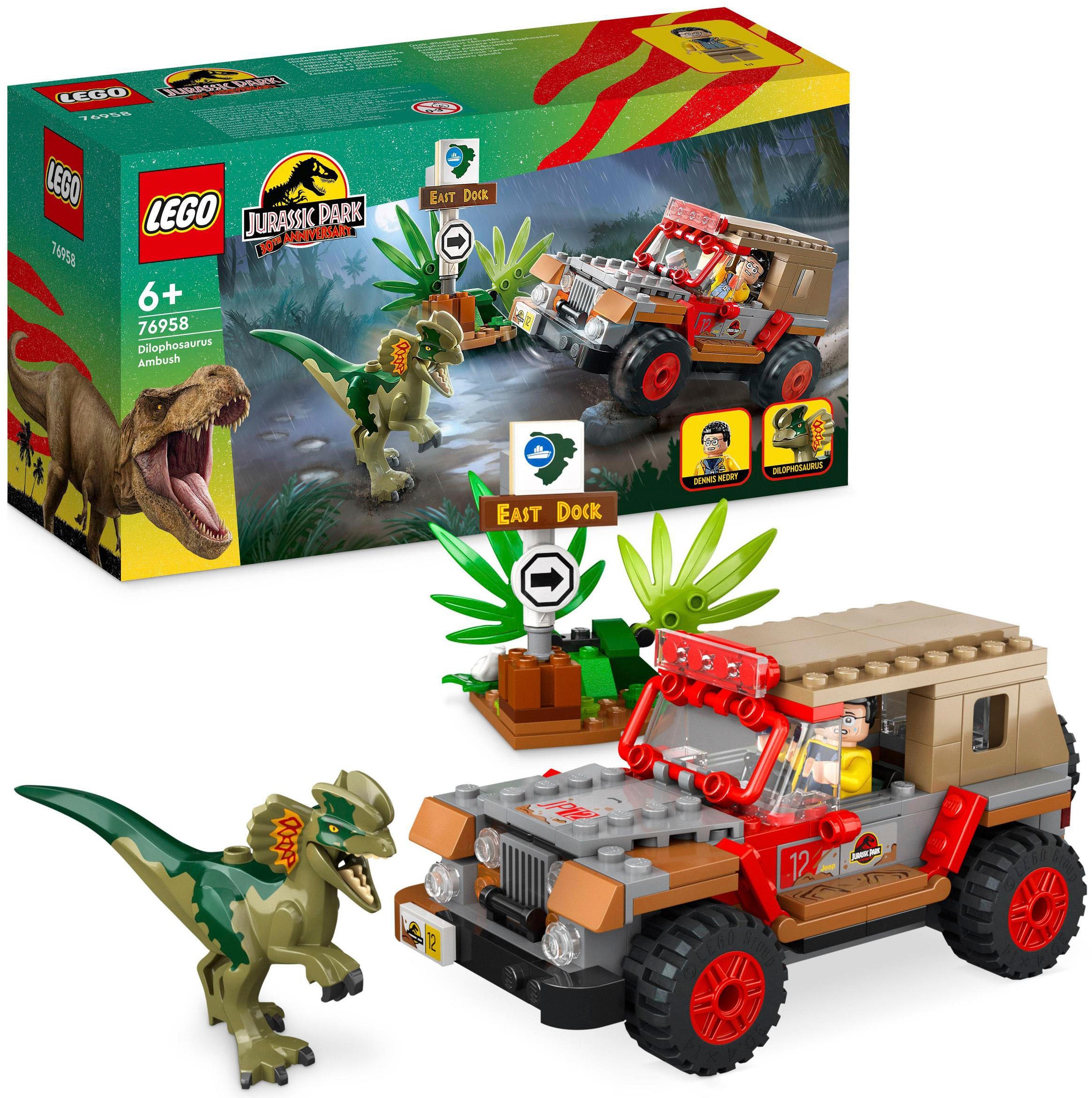 Konstruktionsspielsteine »Hinterhalt des Dilophosaurus (76958), LEGO® Jurassic Park«,...