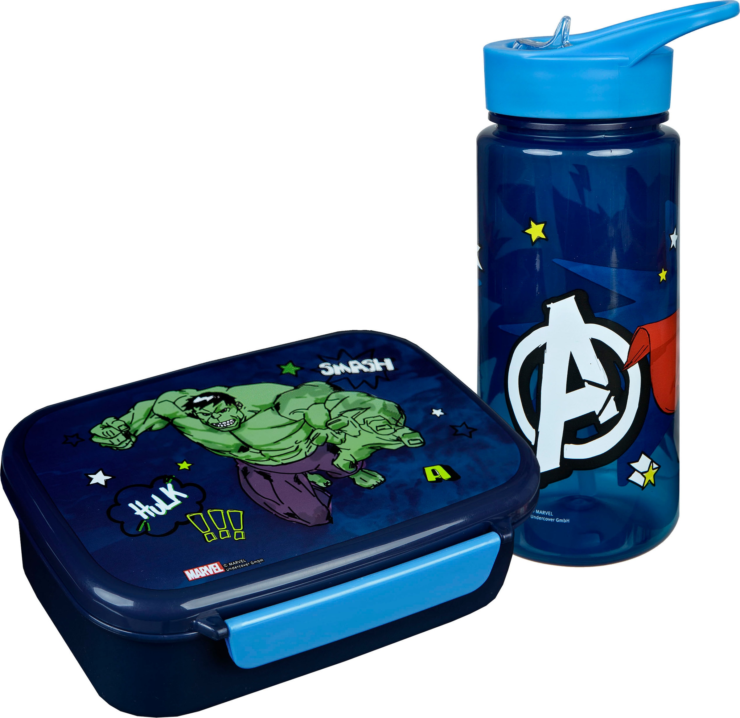 Scooli Lunchbox »Brotzeitdose & Trinkflasche, Avengers«, (Set, 2 tlg.), mit Trinkflasche