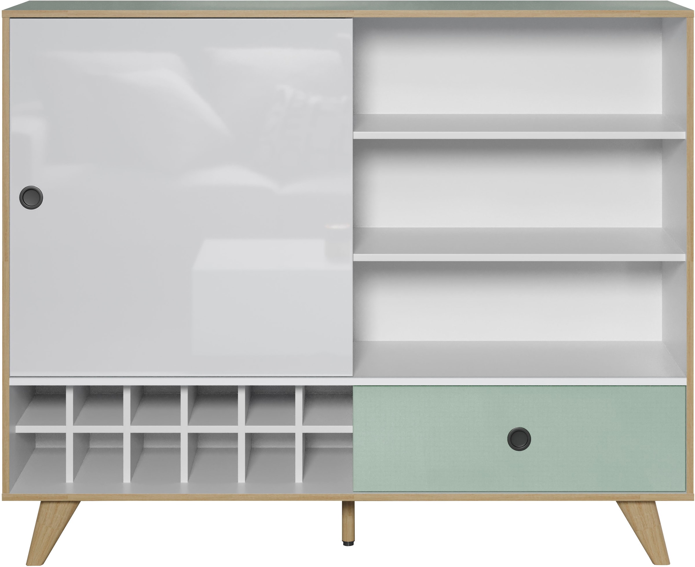 INTER-FURN Highboard »Adelaide«, Integriertes Weinregal