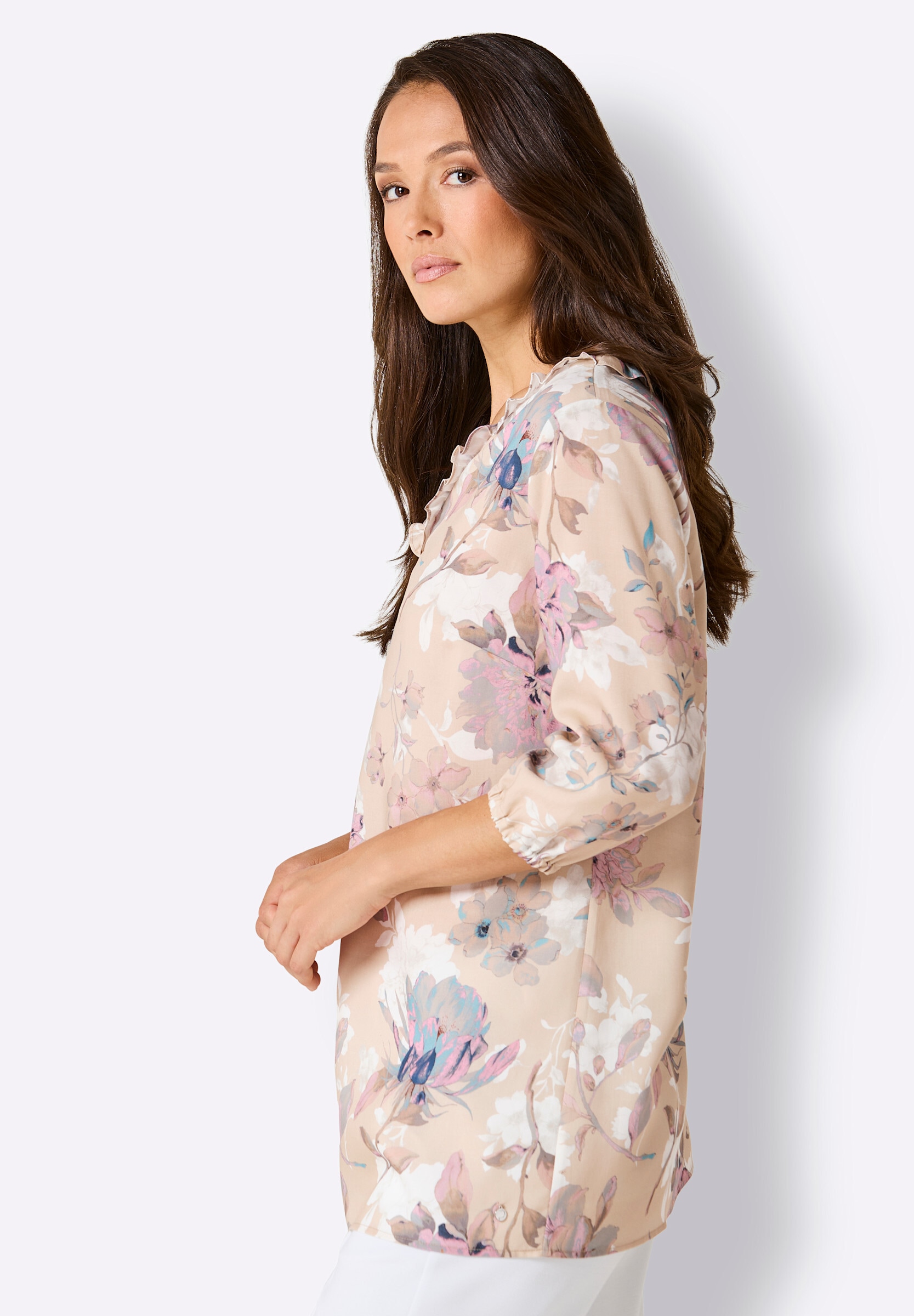 creation L Schlupfbluse »Lyocell-Bluse Longbluse in weicher Lyocell-Qualität«