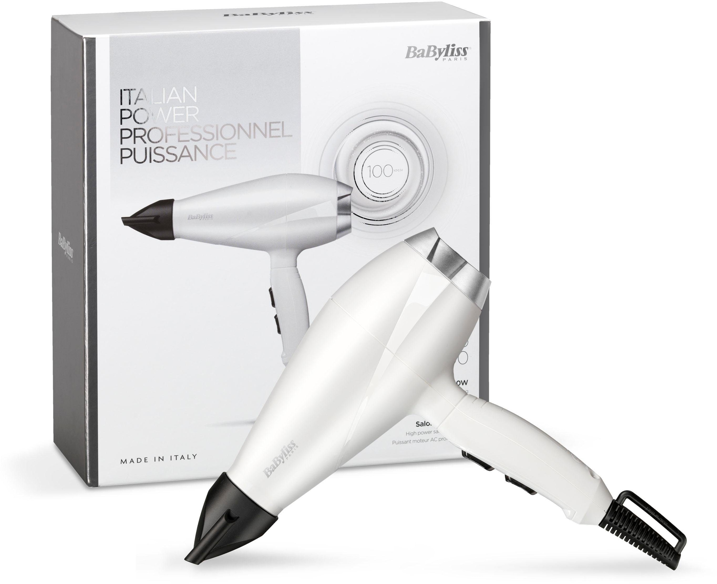 Babyliss Ionic-Haartrockner »6704WE Power Pro« 2.000 W 1 Aufsätze AC Haartrockner in weiß