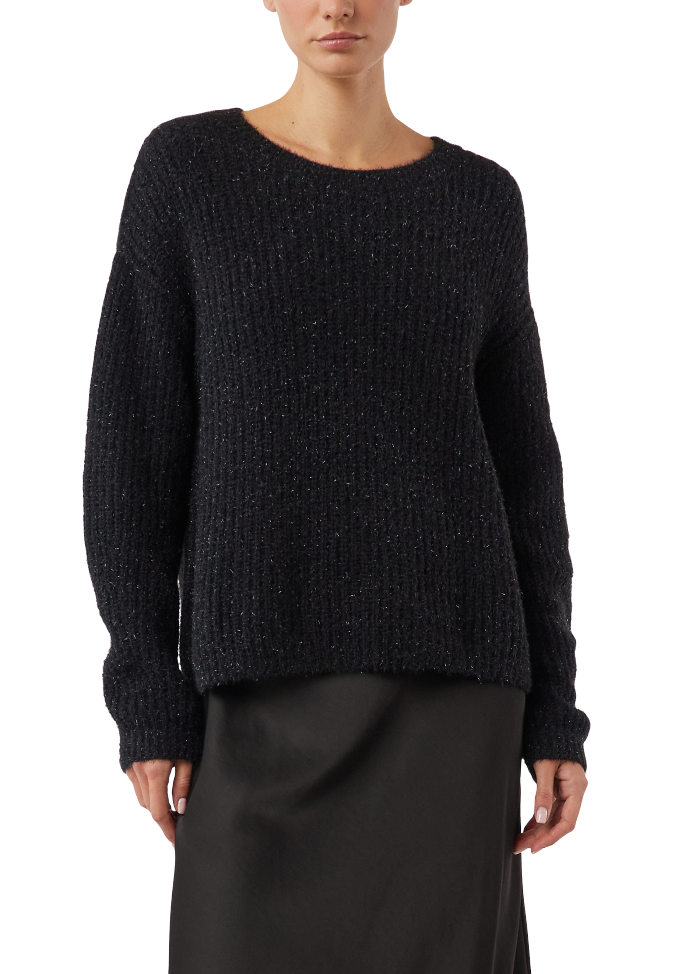 Comma Strickpullover mit Glitzerfäden