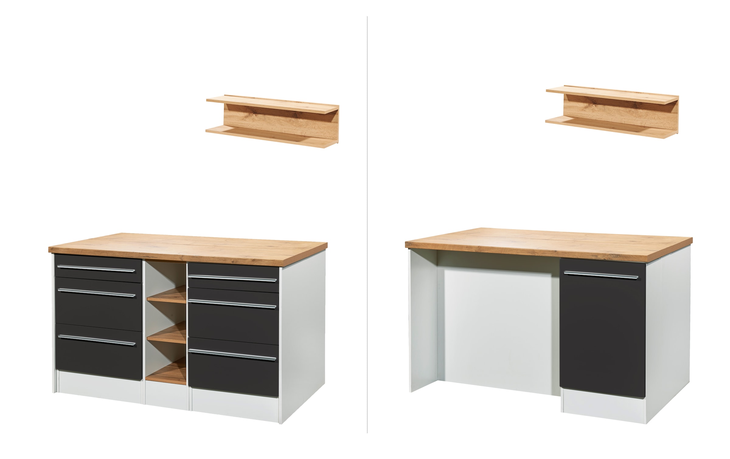 RESPEKTA Küchenzeile und Kücheninsel »Gabriel«, Breite 290/150 cm mit Soft-Close