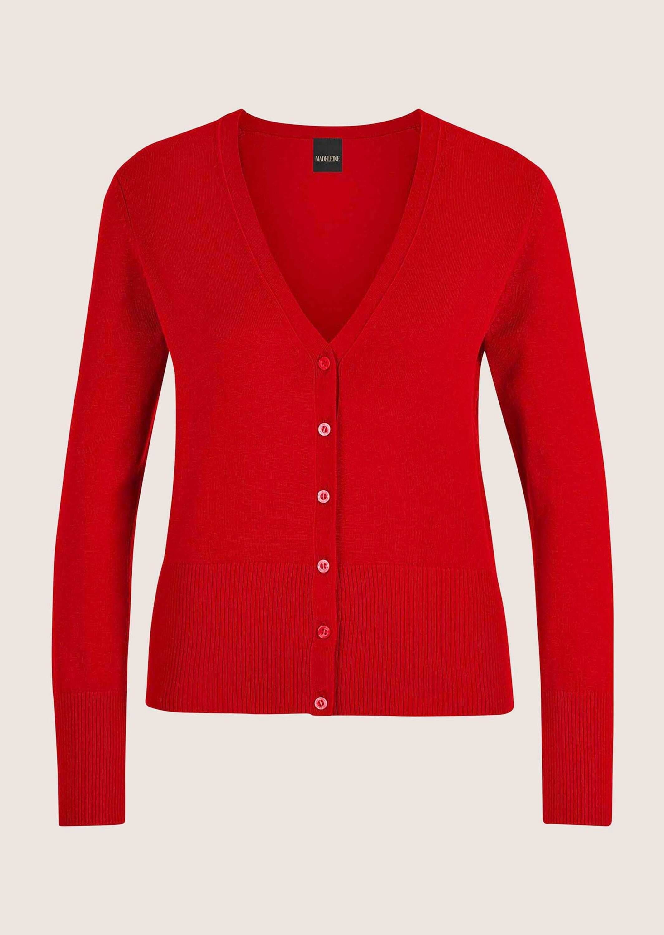 MADELEINE Strickjacke »Strickjacke Eleganter Viskose-Cardigan mit Knopfleiste«