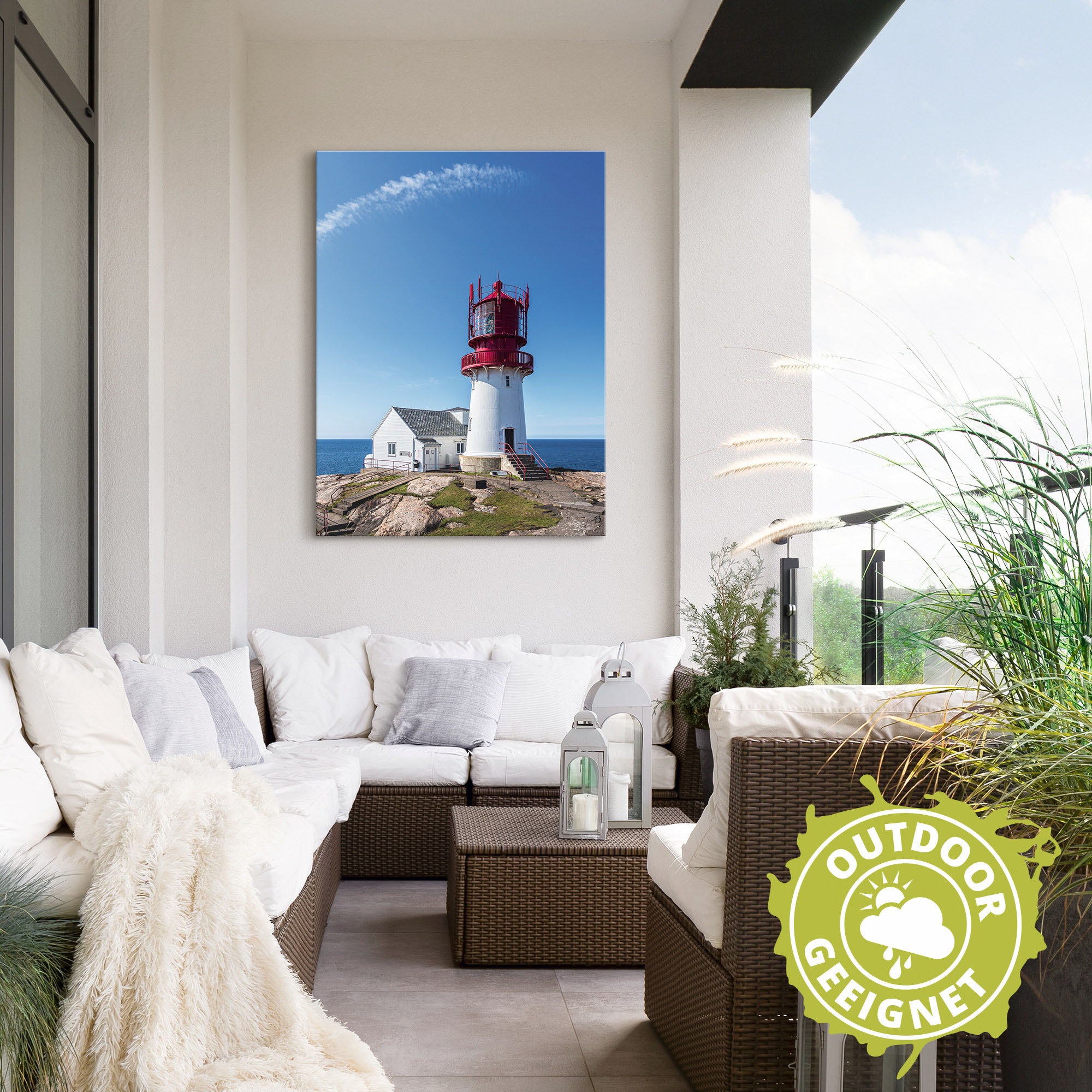 Artland Wandbild »Leuchtturm Lindesnes Fyr in Norwegen«, Gebäude, (1 St.), als Alubild, Leinwandbild, Wandaufkleber oder Poster in versch. Größen