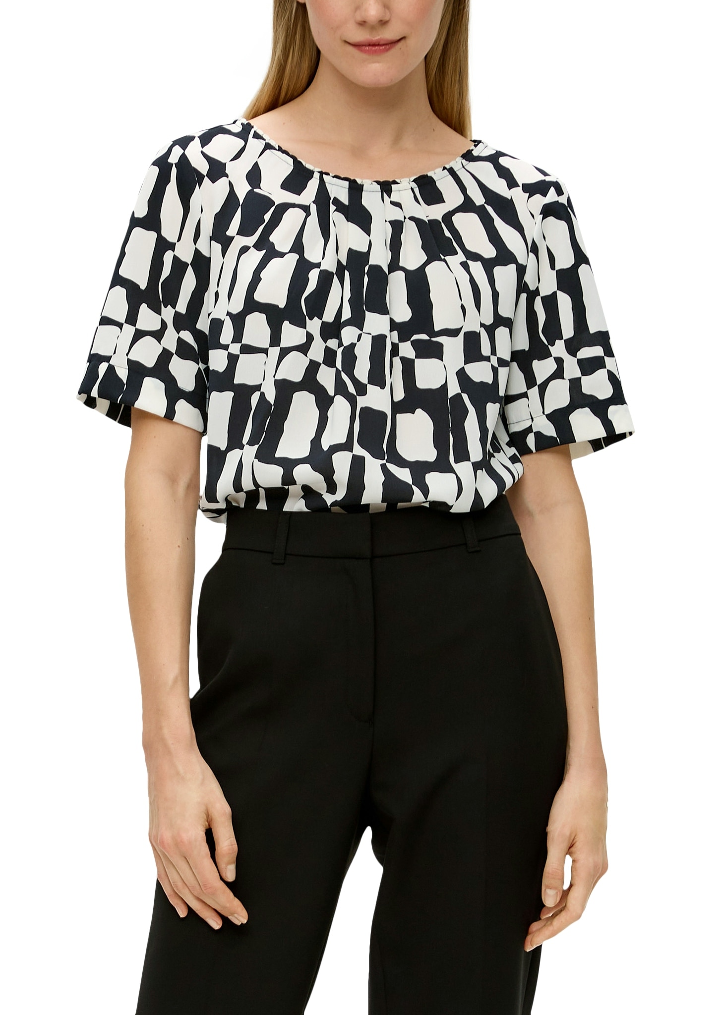 s.Oliver BLACK LABEL Shirtbluse, gemustert