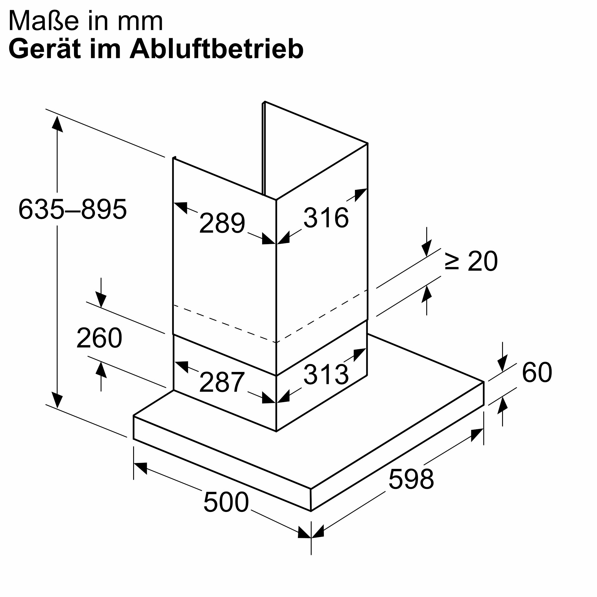 BOSCH Wandhaube »DWB65CC30« Serie Serie 4