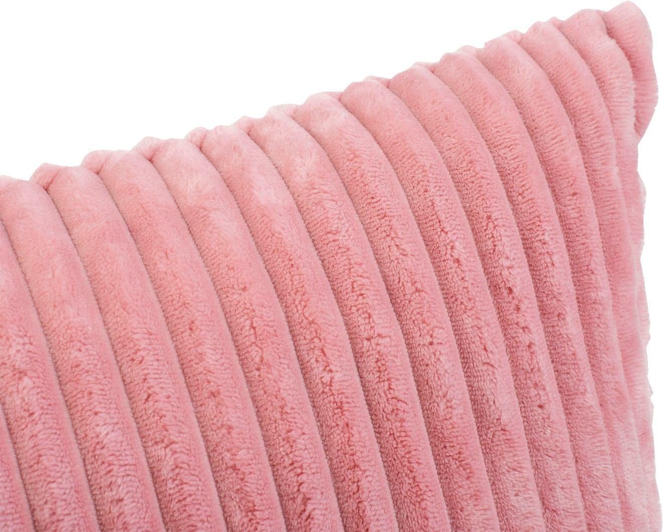 Gözze Dekokissen »Cord-Optik Dekokissen« 50x50 cm, passend zu Cord-Optik Decke, Kissenhülle  & Füllung, 1 Stück