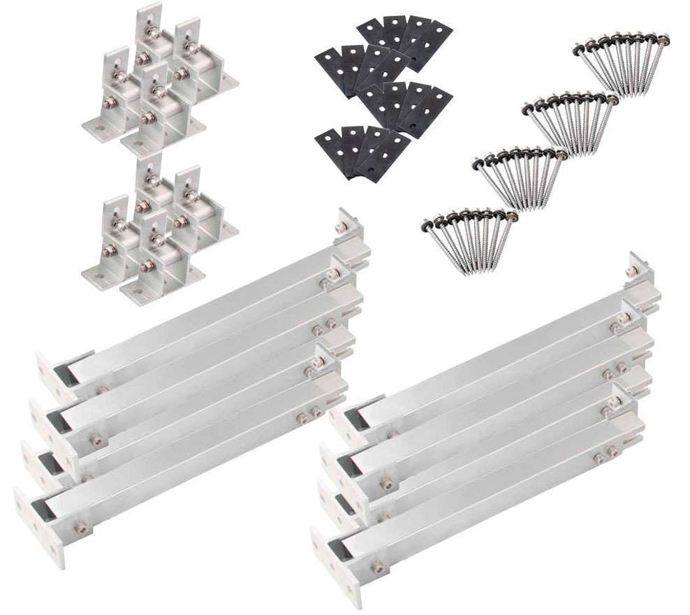 offgridtec Solaranlage »Solar-Direct 1660W HM-1500«, Schuko-Anschluss, 5 m Anschlusskabel, Montageset Flachdach