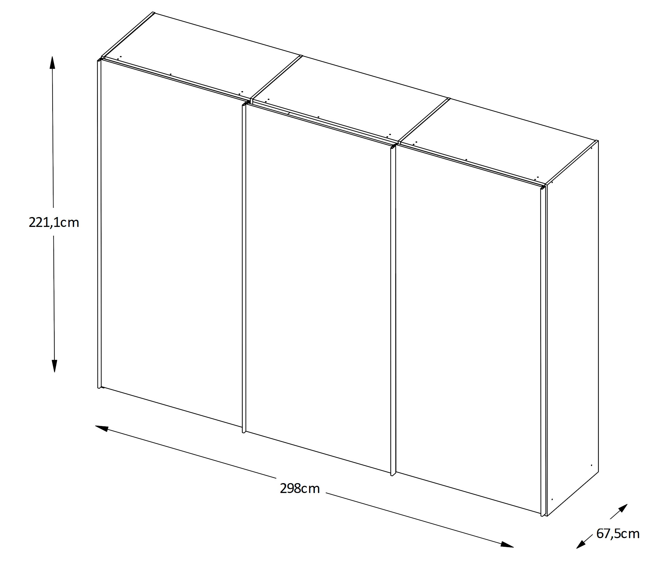STAUD Schwebetürenschrank »Sonate Como mit Spiegel, in wertiger Staud-Qualität, Made in Germany«, (in 4 verschiedenen Ausstattungsvarianten erhältlich), viele Varianten