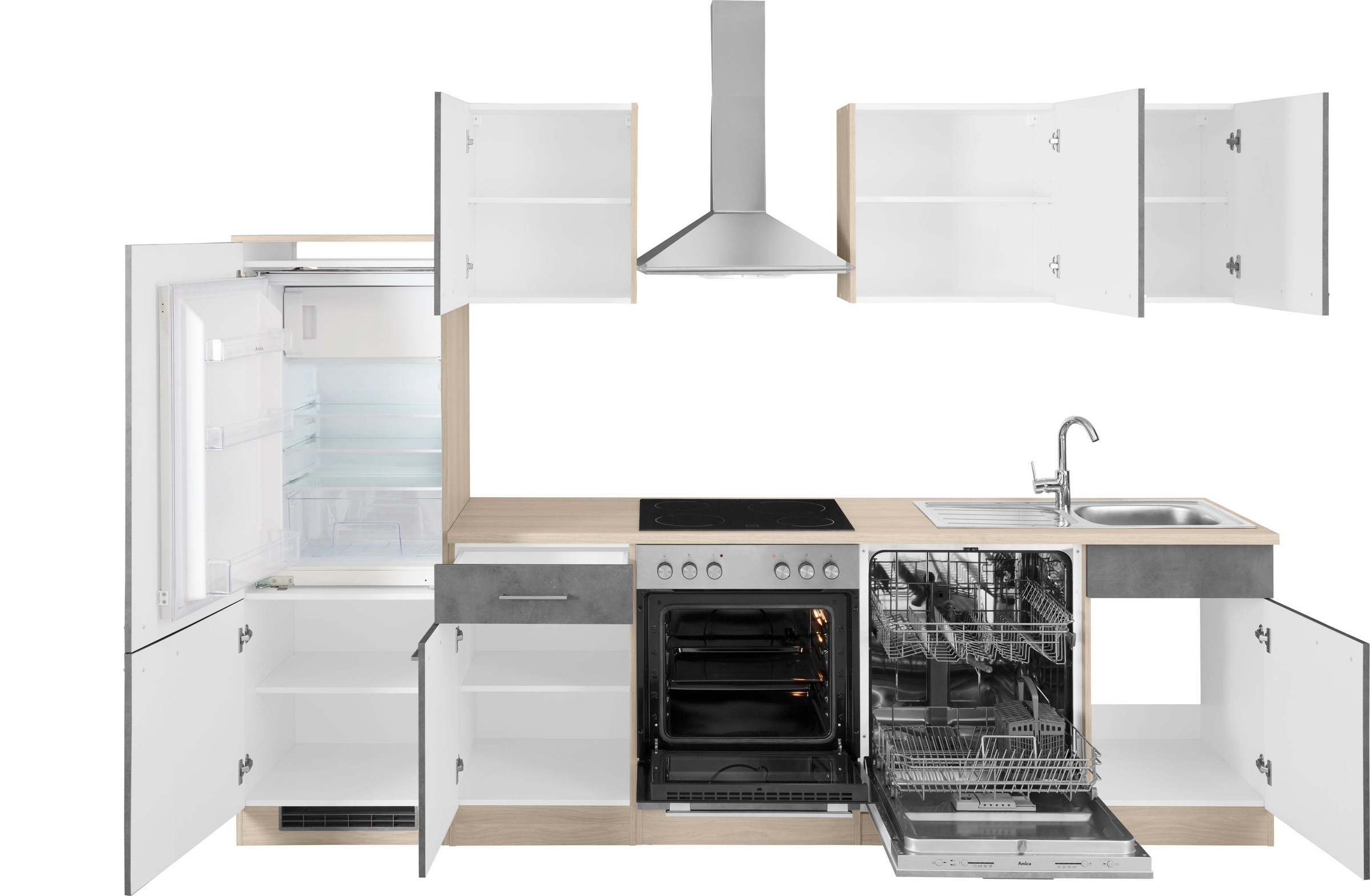 wiho Küchen Küchenzeile »Zell«, bei OTTO cm Breite mit E-Geräten, bestellen 280