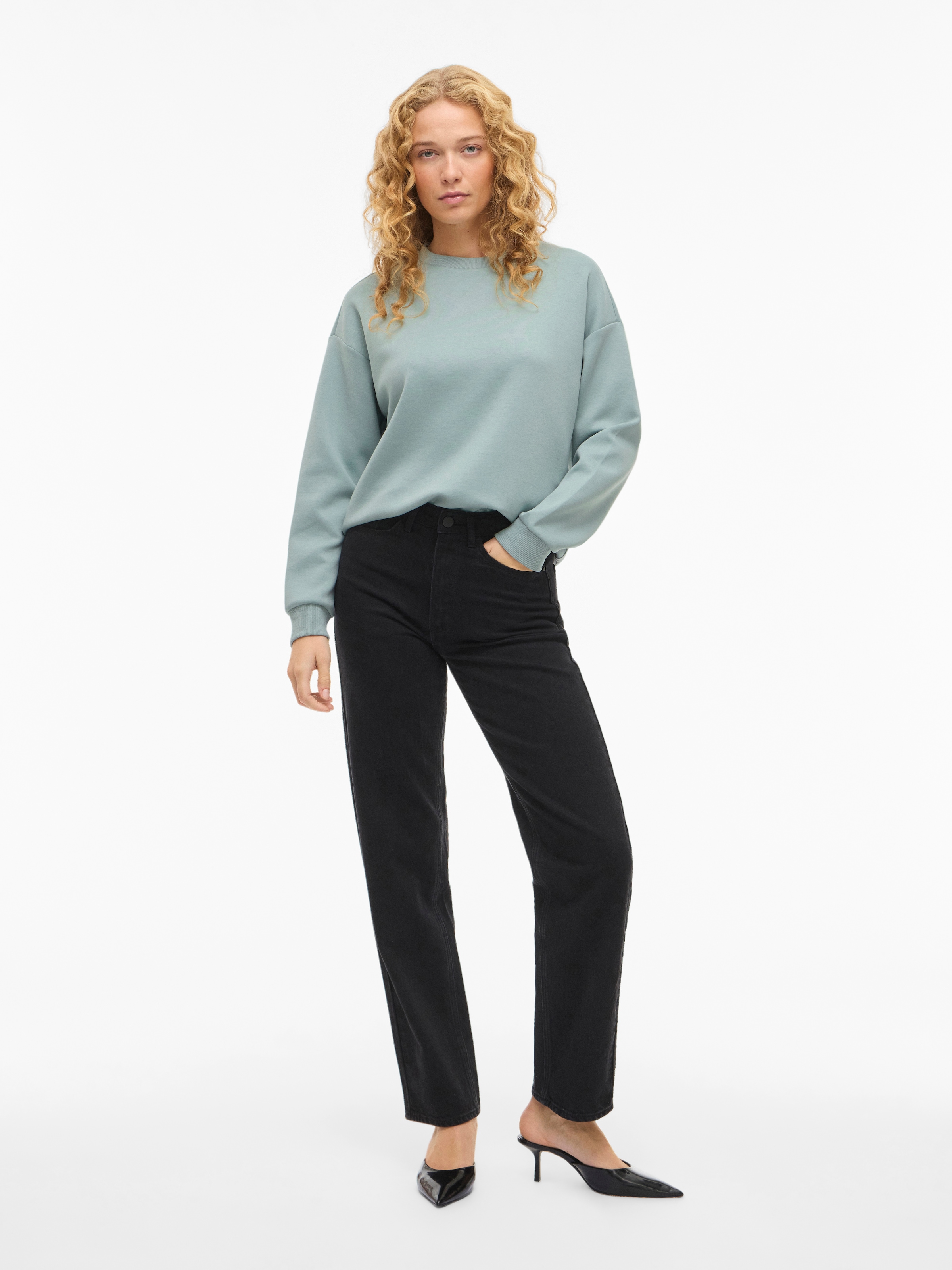 Vila Sweatshirt »VISANDY L/S SWEAT TOP - NOOS«, Viskosemischung, regular fit
