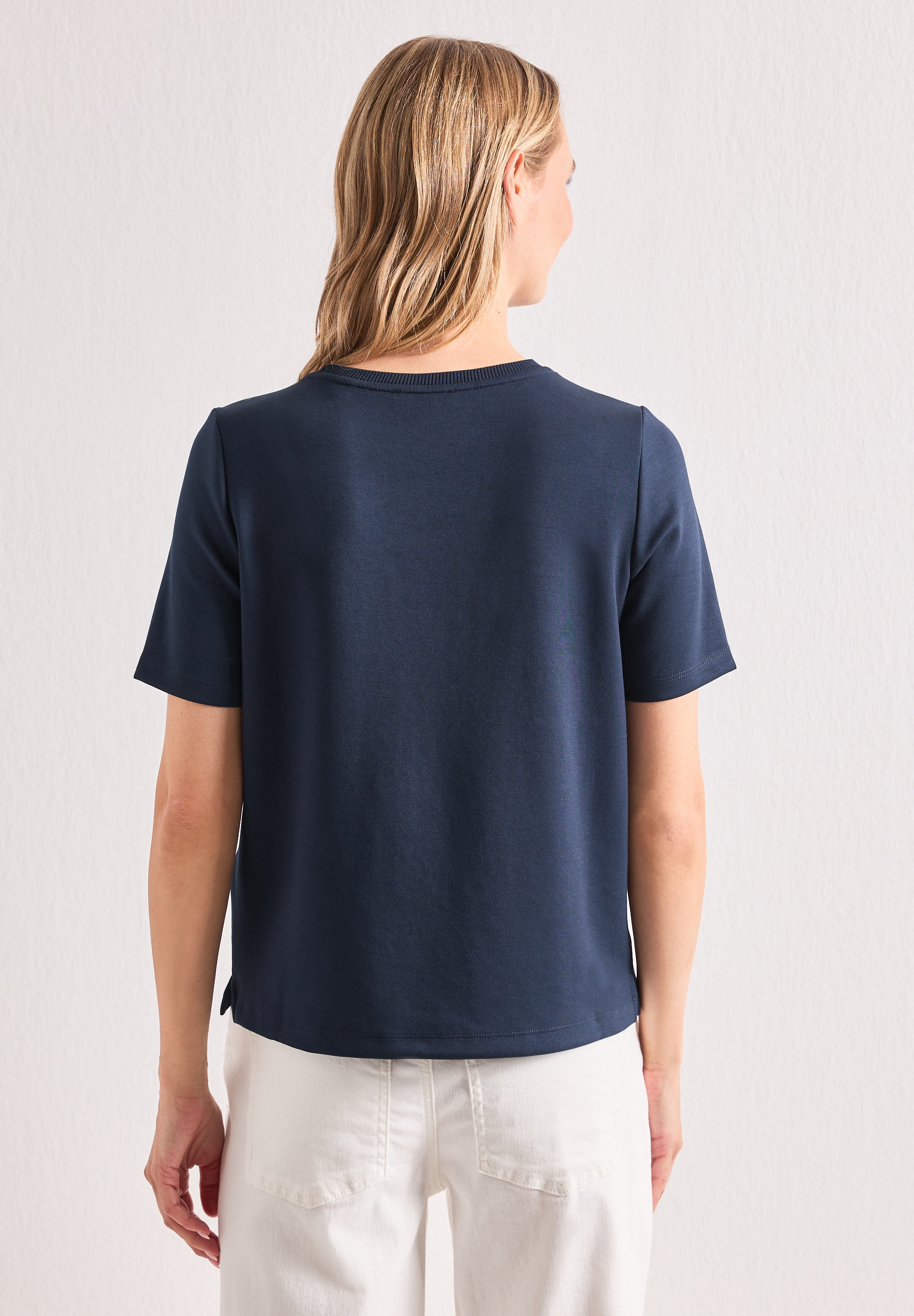 STREET ONE Kurzarmshirt Sommershirt mit dekorativer Brusttasche