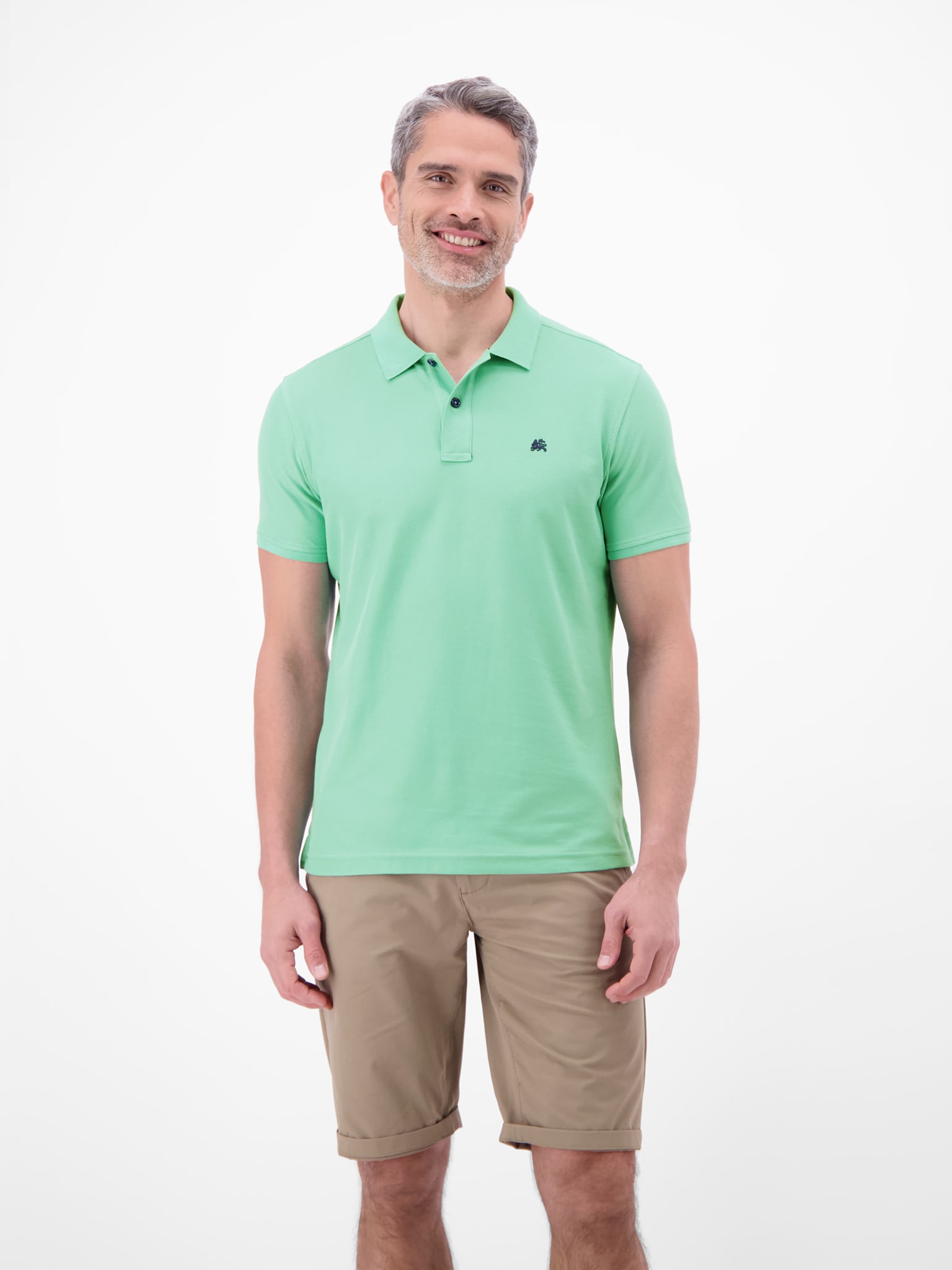 LERROS Poloshirt mit Logo-Stickerei, kurzarm