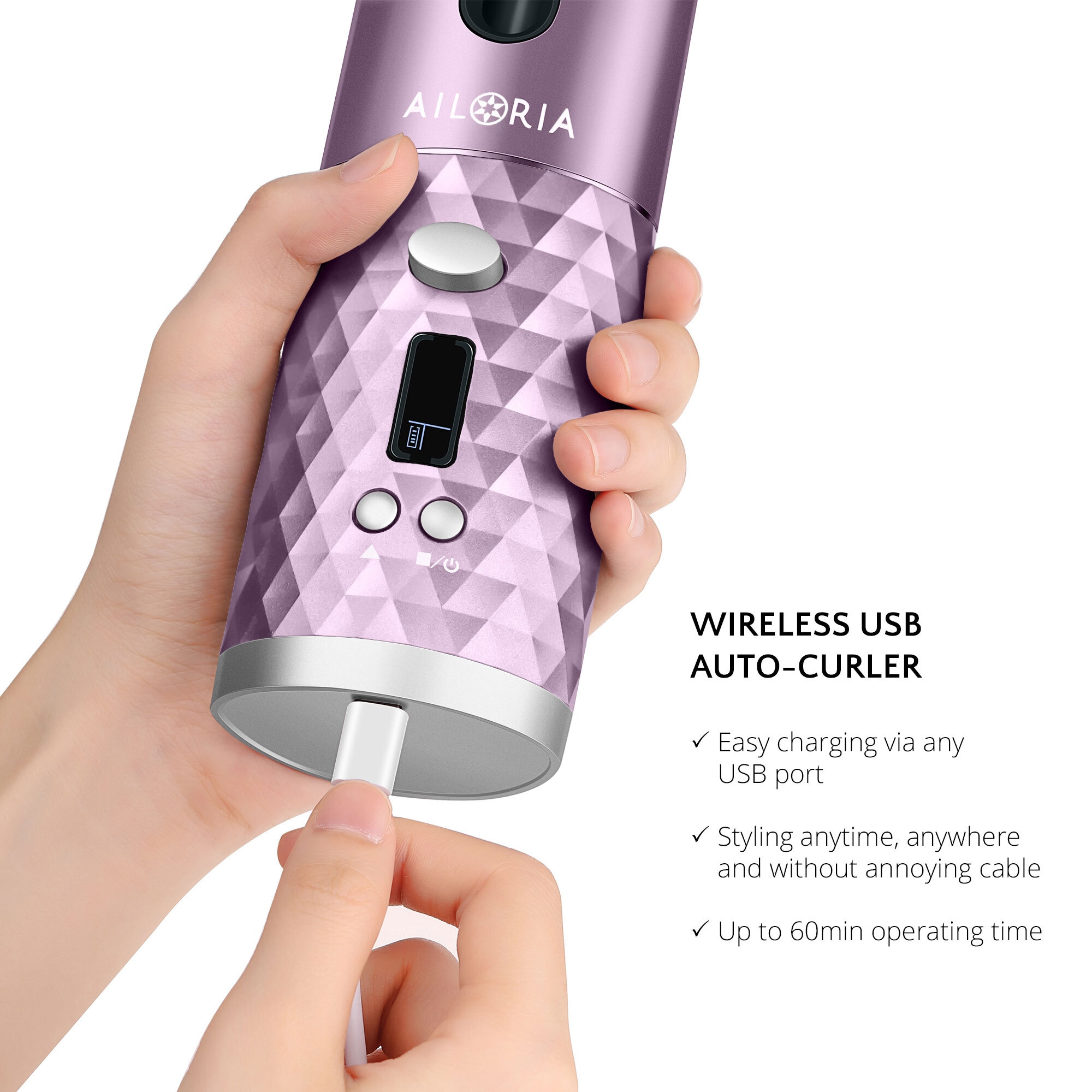 AILORIA Glätt- und Lockenstab »Kabelloser Auto-Curler REVOLUTIONNE«