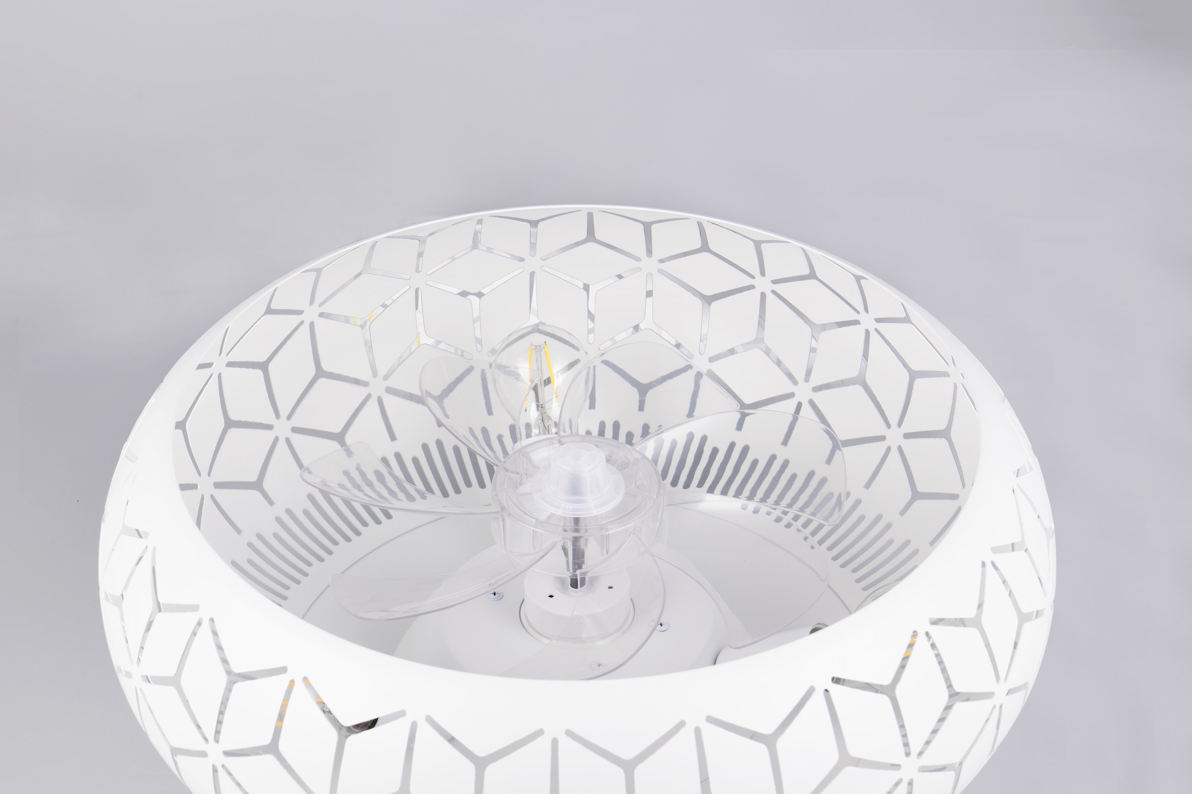 REALITY Leuchten Deckenleuchte »BIDAR mit Ventilator, Deckenventilator mit Licht inkl Fernbedienung« E27 1 Stk. warmweiß - kaltweiß 3 Geschwindigkeiten Timer Vor- & Rücklauf, exkl 3x E27 max 15W, Ø 50cm