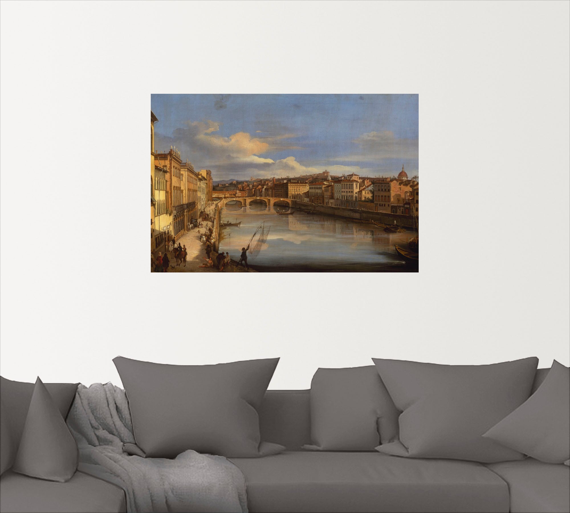 Artland Wandbild »Ein Blick auf den Arno«, Florenz, (1 St.), als Leinwandbild, Poster, Wandaufkleber in verschied. Größen