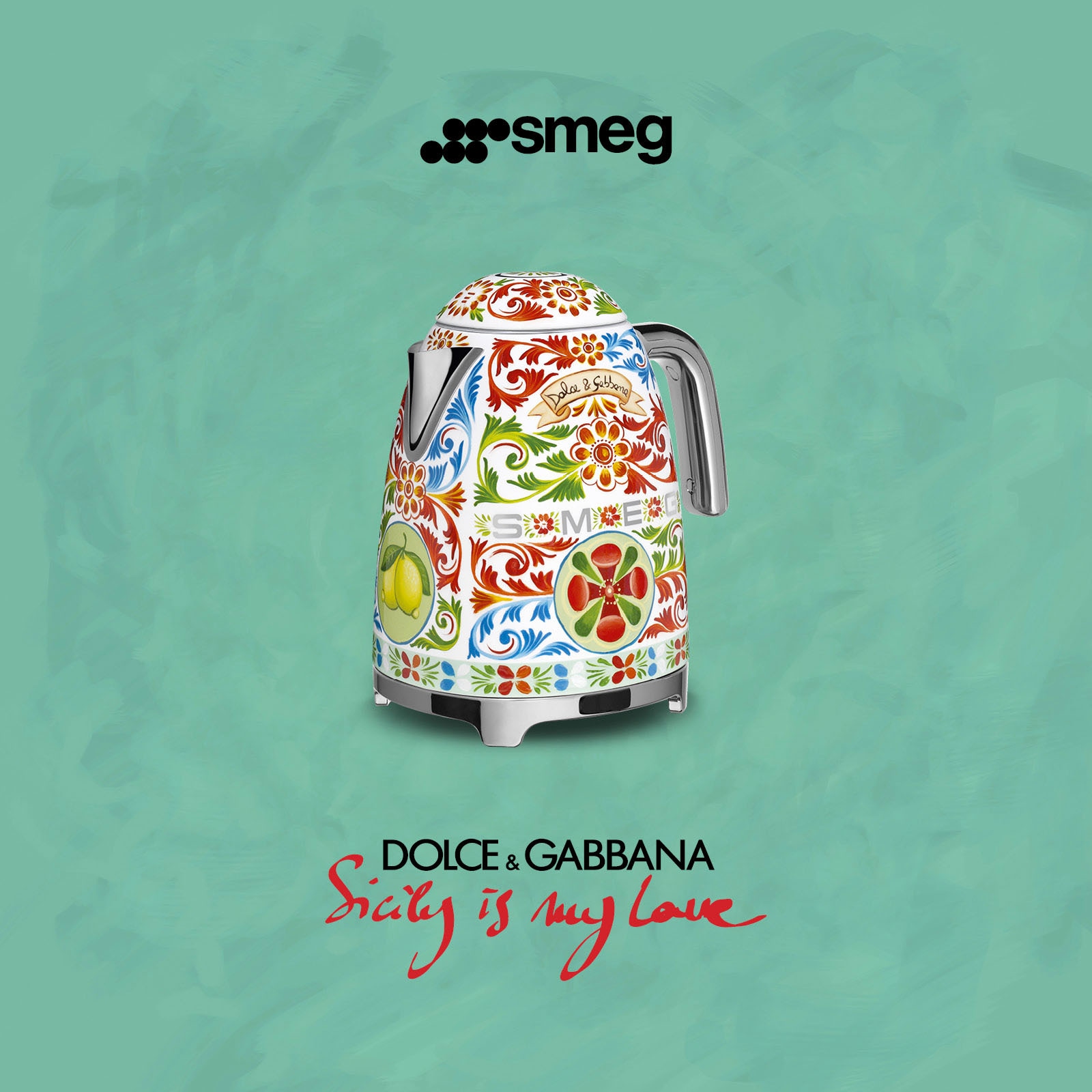 SMEG DOLCE & GABBANA Wasserkocher »KLF03DGEU Smeg«, 1,7 l, 2400 W, Limited Edition Dolce & Gabbana Sicily is my Love