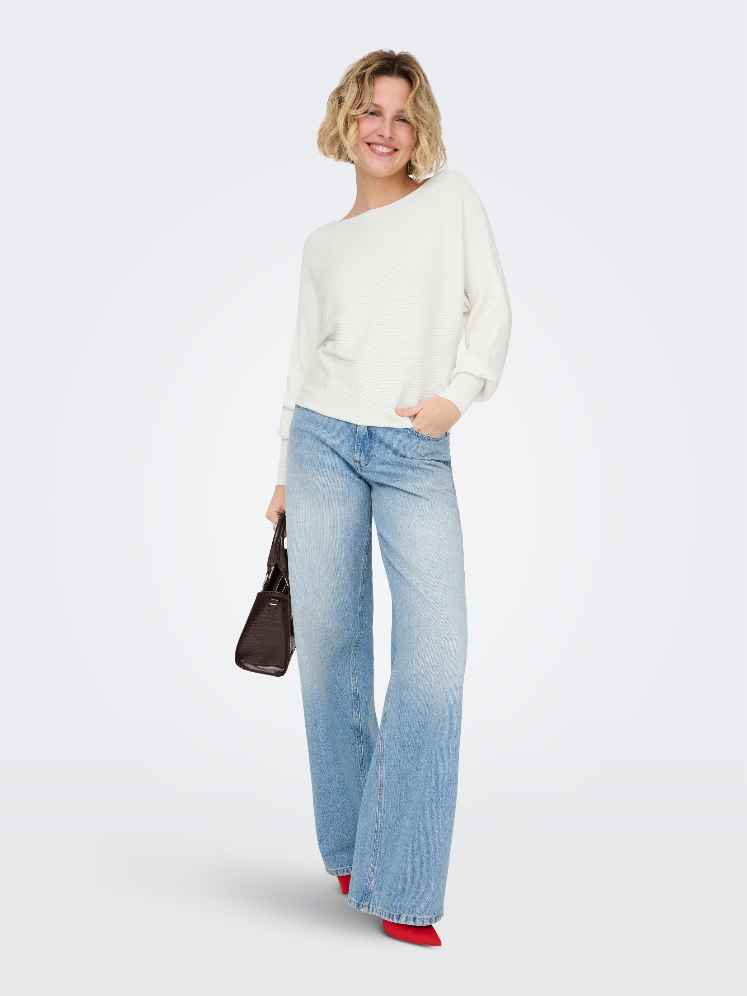 ONLY Strickpullover »ONLADALINE L/S SHORT PULLO KNT NOOS« Viskosemischung, regular fit