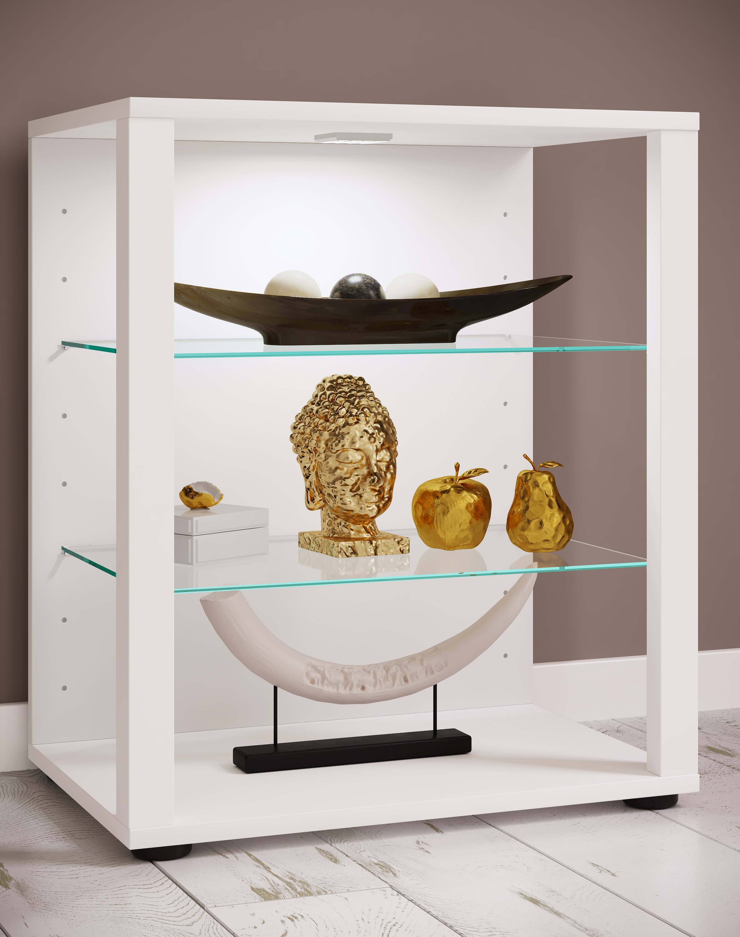 VCM Standvitrine »Holz Glas Stand Vitrine Sammelvitrine Glasol S«