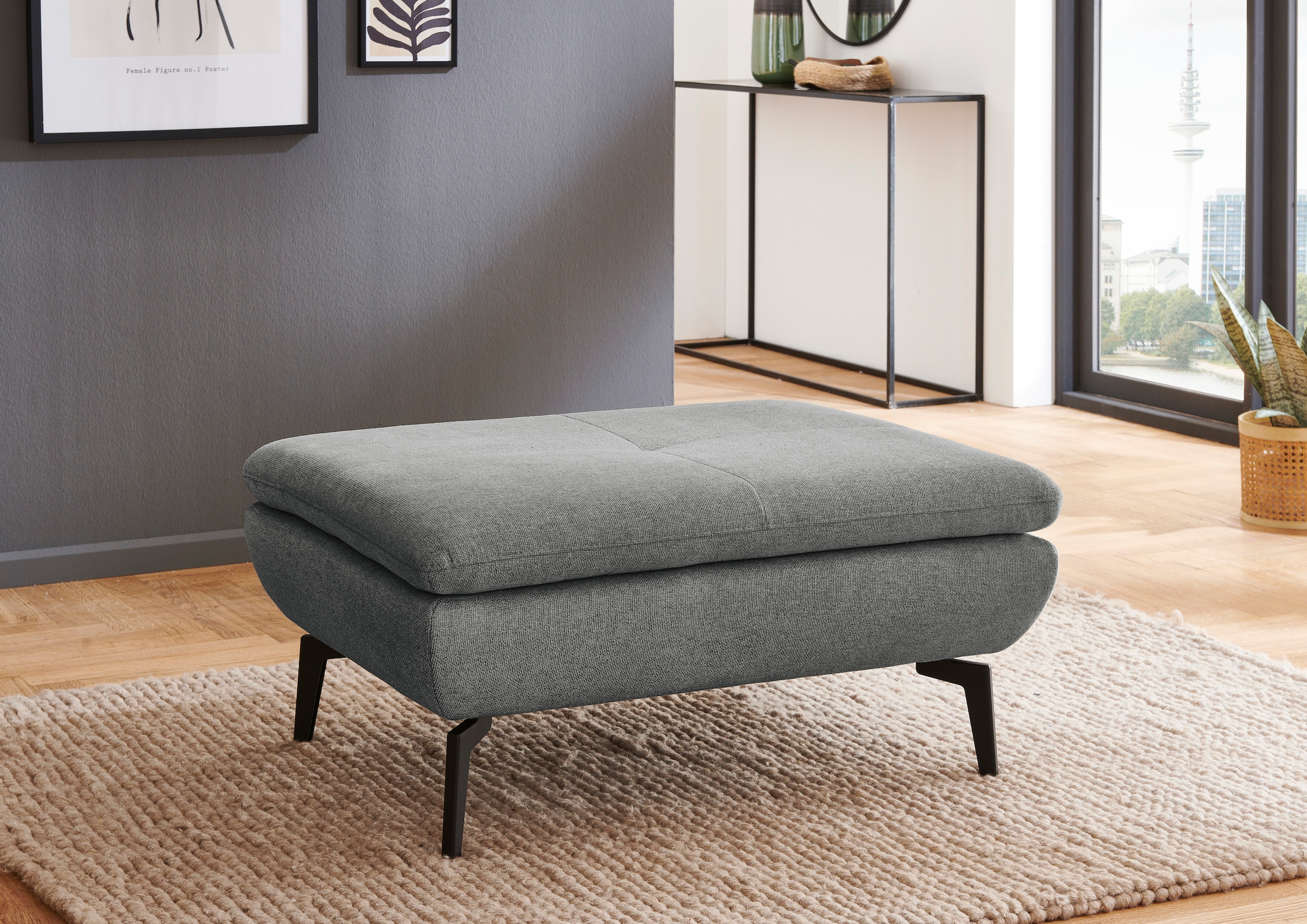 Die PlanBar Hocker »MP-IN23002«, (1 St.), hochwertige Kaltschaumpolsterung, stylische Metallfüße