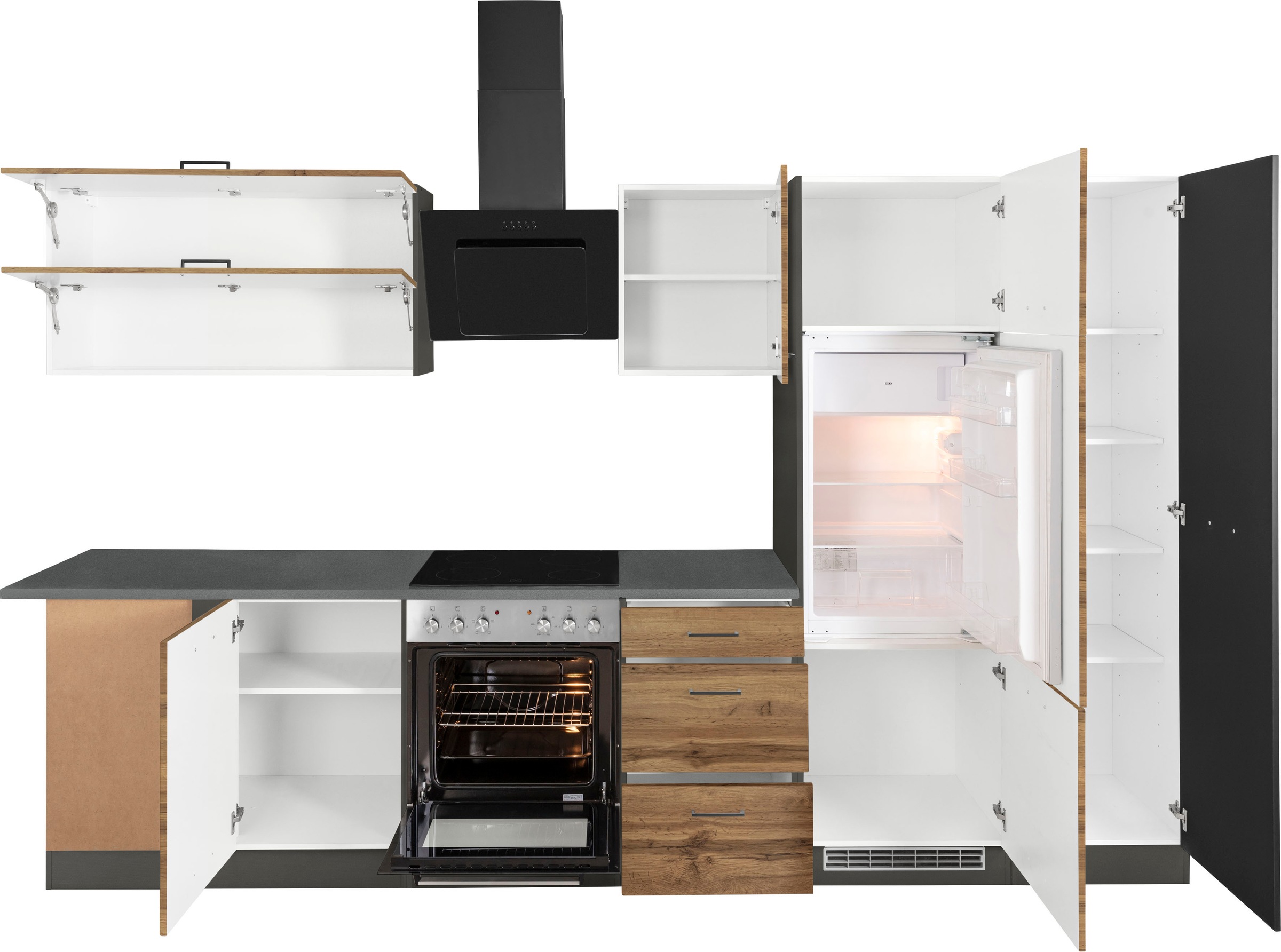 KOCHSTATION Winkelküche »KS-Trier« ohne E-Geräte, Stellbreite 220/330 cm