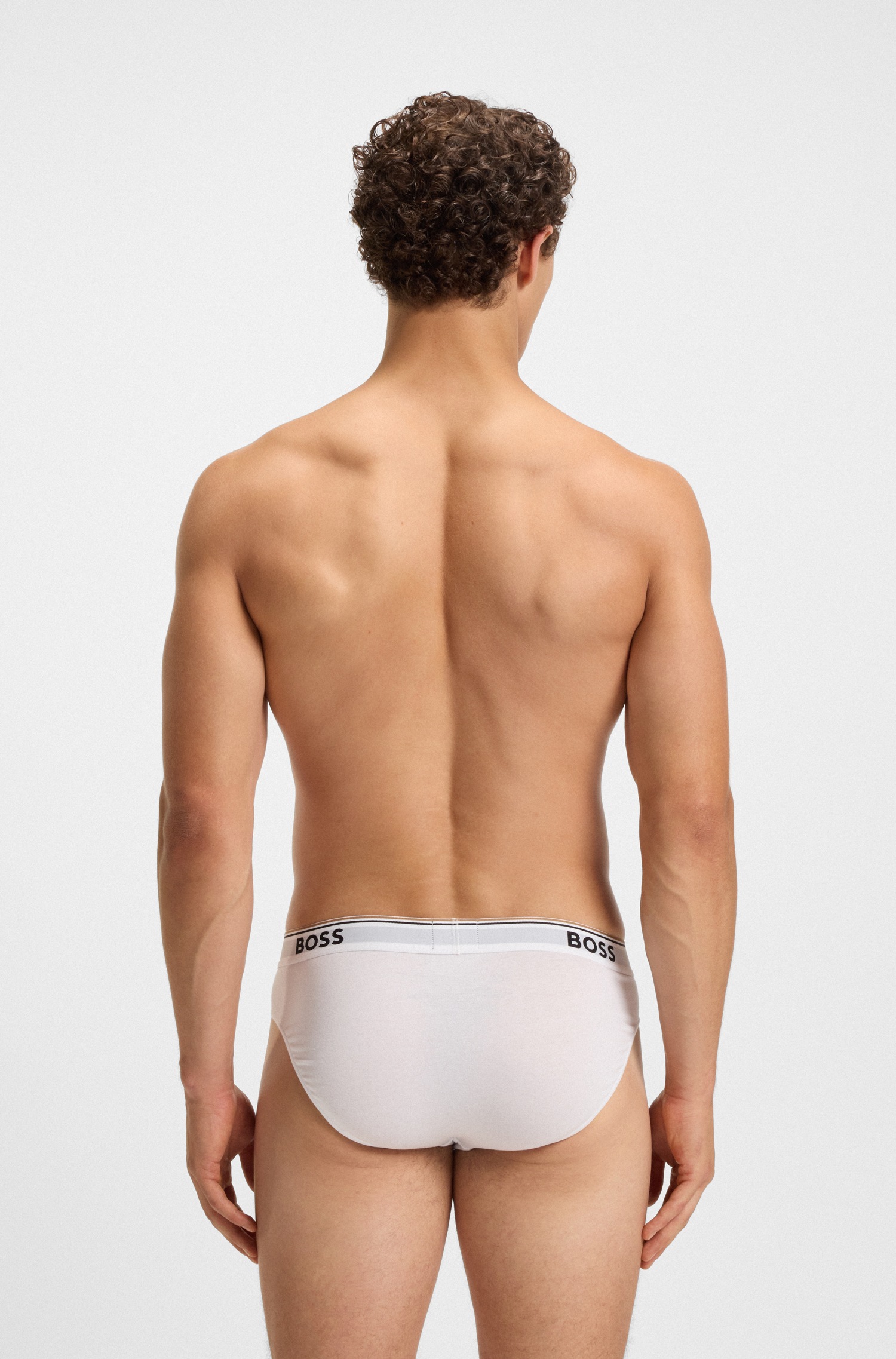 BOSS Slip »Brief 3P Power«, (3 St.), Elastikbund mit Logo