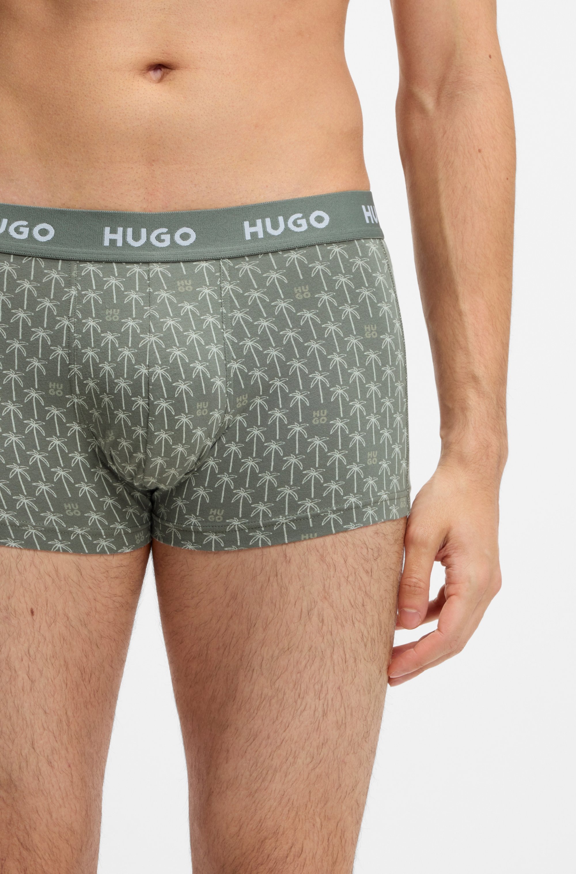 HUGO Underwear Trunk »TRUNK TRIPLET DESIGN« Packung, 3 Stk. mit Logobund
