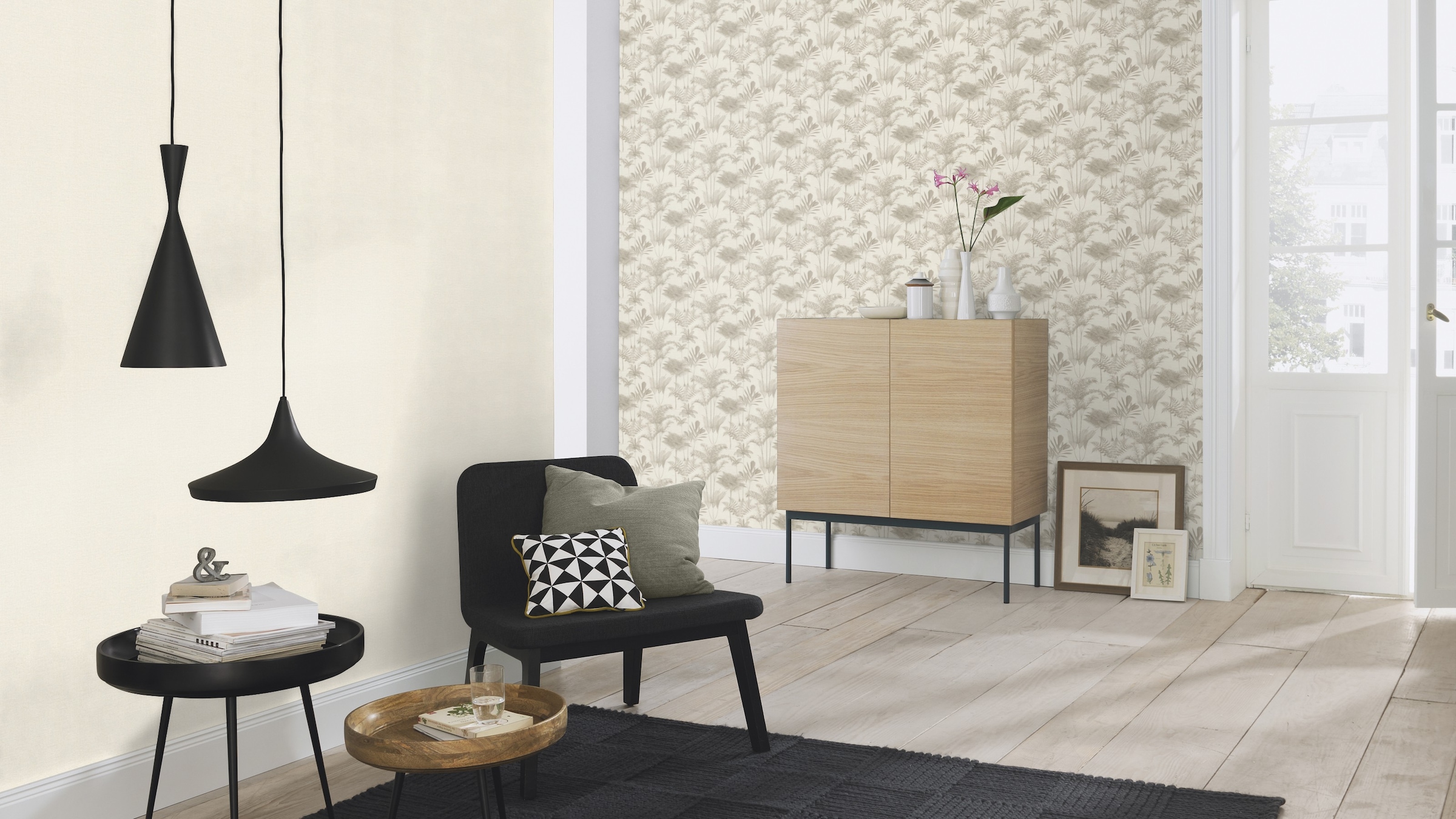 Rasch Vliestapete »Vliestapete Lirirco 555820«, einfarbig, Leinenoptik