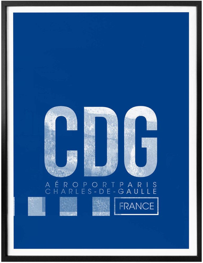 Wall-Art Poster »Wandbild CDG Flughafen Paris«, Flughafen, (1 St.), Poster,  Wandbild, Bild, Wandposter im OTTO Online Shop