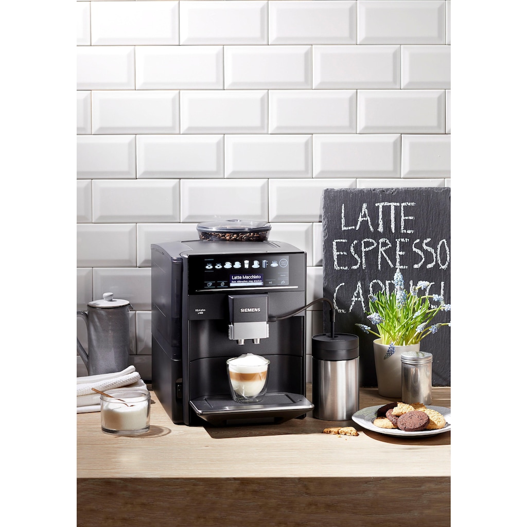 SIEMENS Kaffeevollautomat »EQ.6 plus s400 TE654509DE«, automatische Reinigung, 2 individuelle Profile, inkl. Milchbehälter im Wert von UVP 49,90