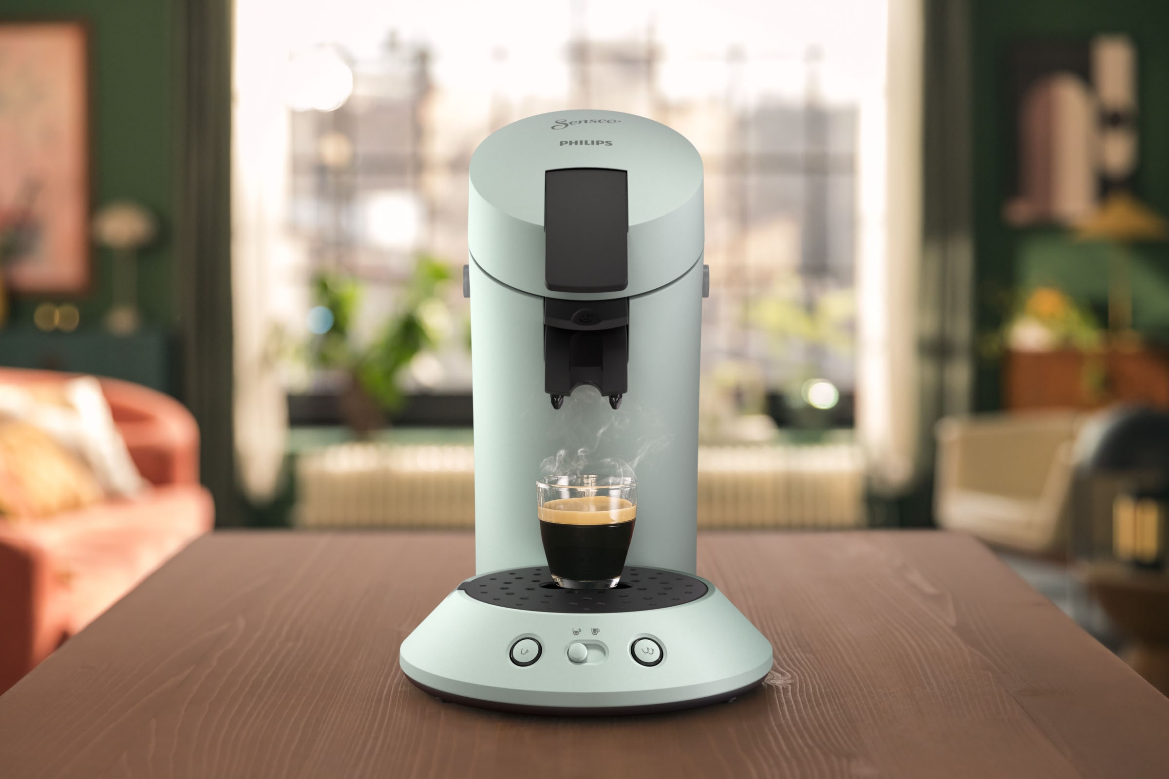 Kaffeespezialitäten, Plus Shop Kaffeepadmaschine Online Senseo (Wert Philips OTTO aus CSA210/20, im Plastik«, €5,-UVP) Gratis-Zugabe +2 inkl. 28% Plus, »Original recyceltem Crema jetzt
