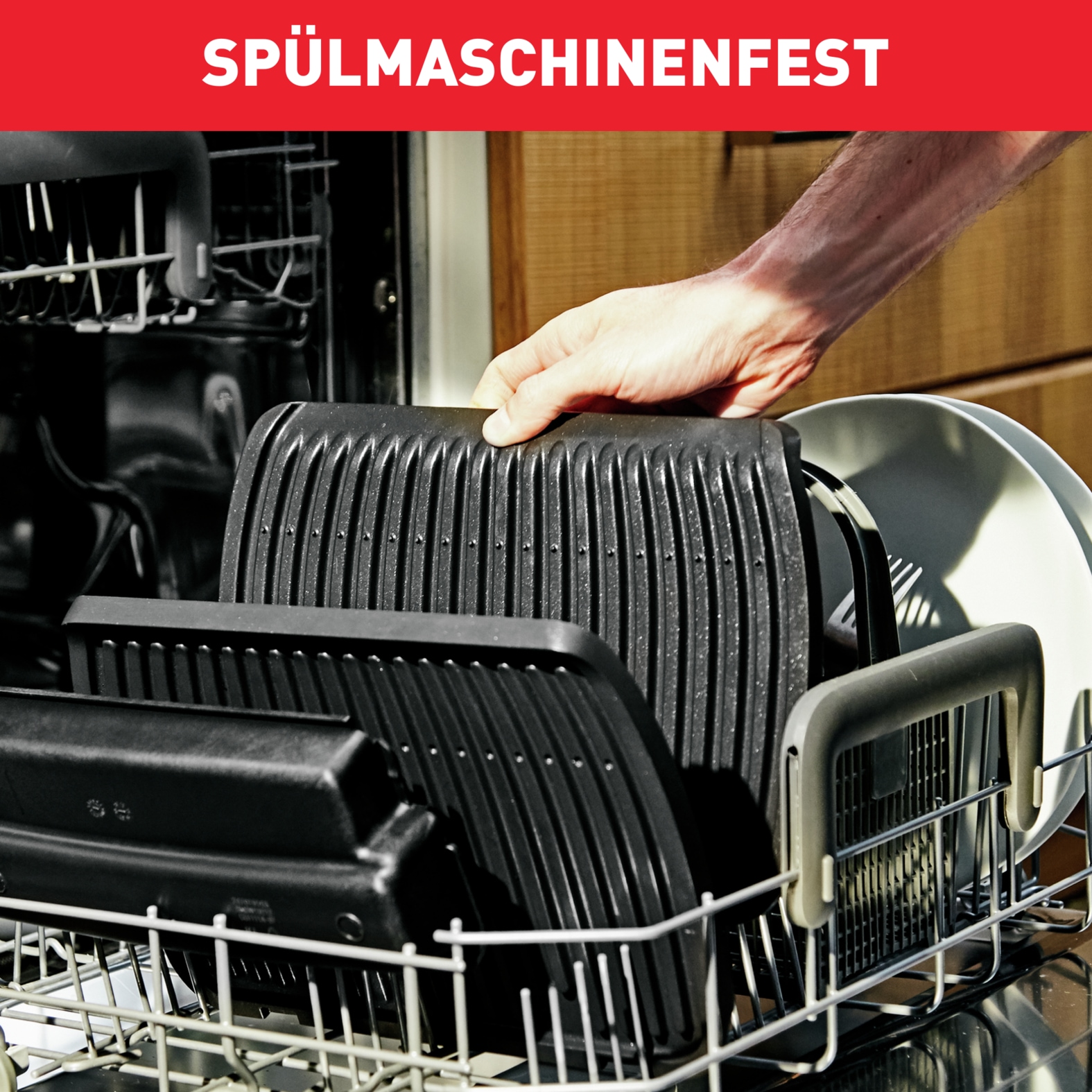 Tefal Kontaktgrill »OptiGrill, 6 automatische Programme, ein manuelles Programm«, 2000 W, spülmaschinengeeignete Platten und SaftauffangbehälterGC705D