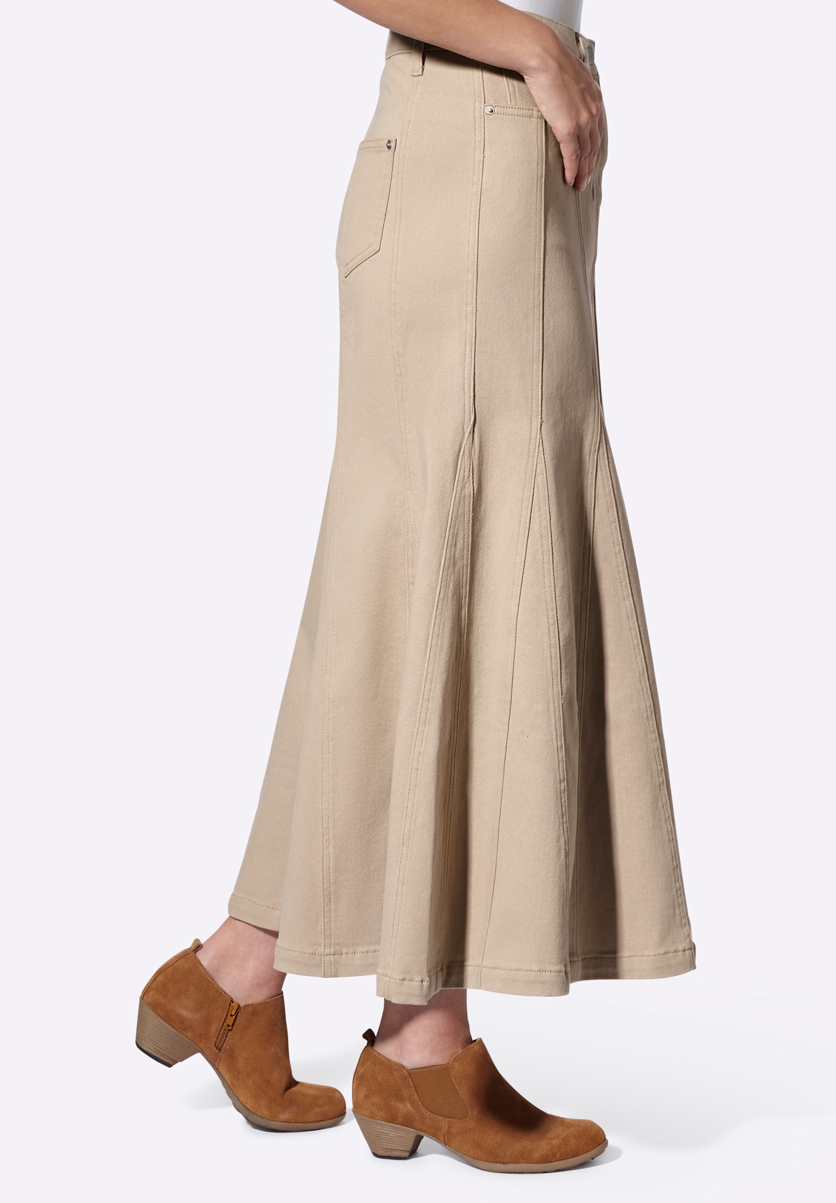 heine Bahnenrock »Twillrock Godetrock aus Twill«