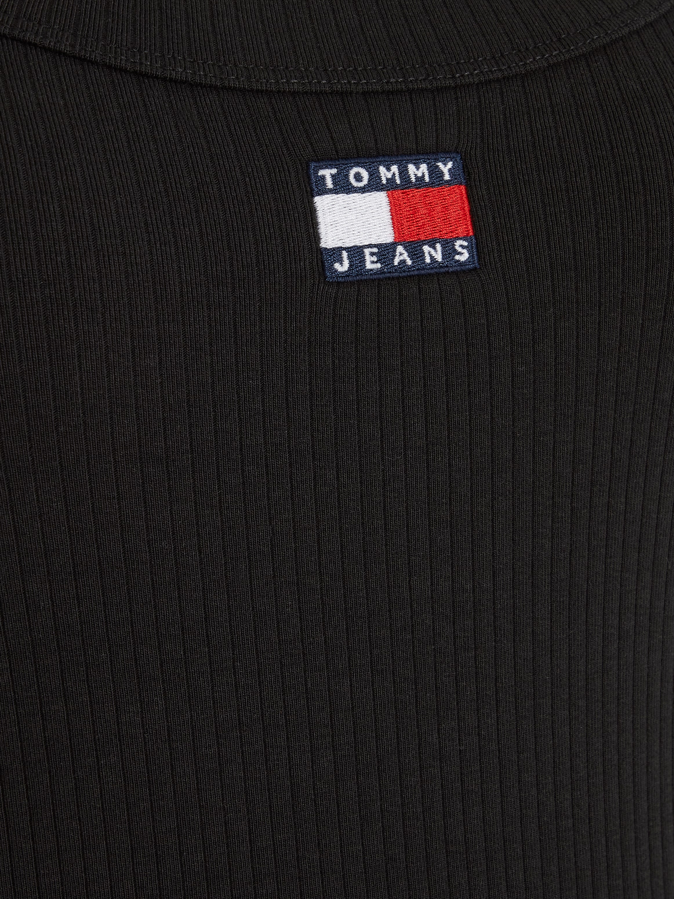 Tommy Jeans Jerseykleid »TJW BADGE RIB BODYCON LS«, mit Markenlabel