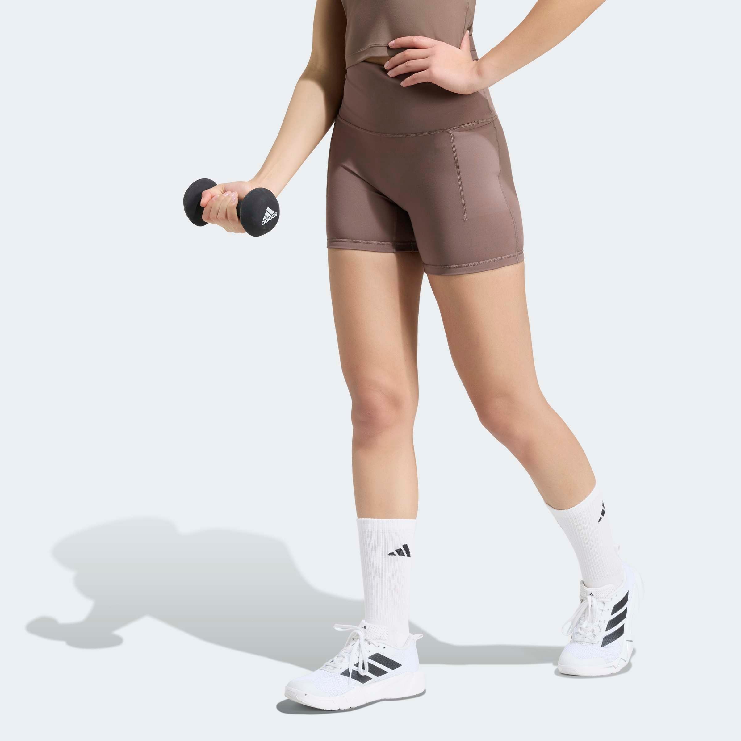 adidas Performance Shorts »3-STREIFEN STUDIO ALL ME BOOTY LEGGINGS, KURZ«