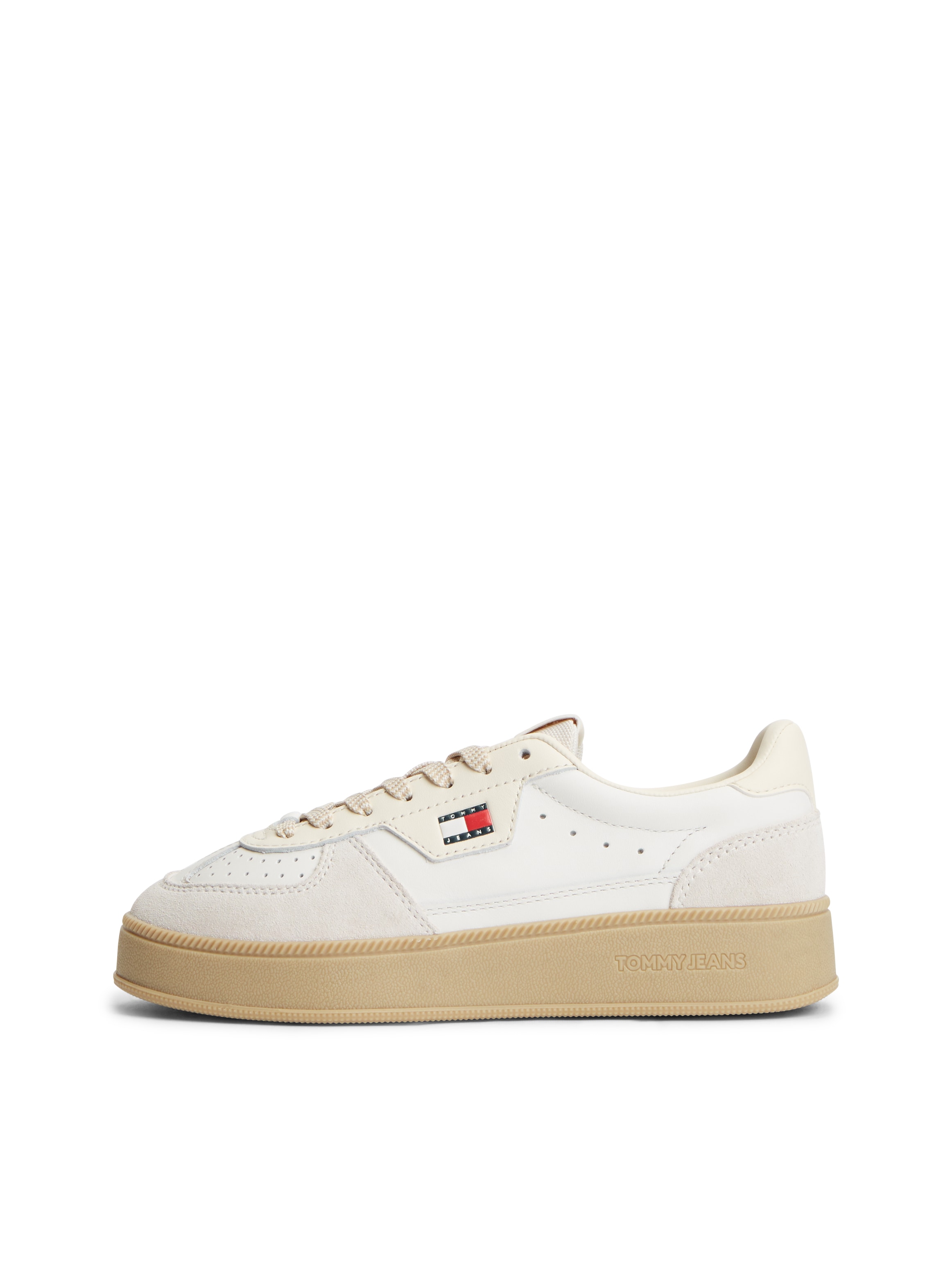 Tommy Jeans Plateausneaker »THE GREENWICH EDGE MAX«  Freizeitschuh, Schnürschuh im Retro-Look mit Perforationen