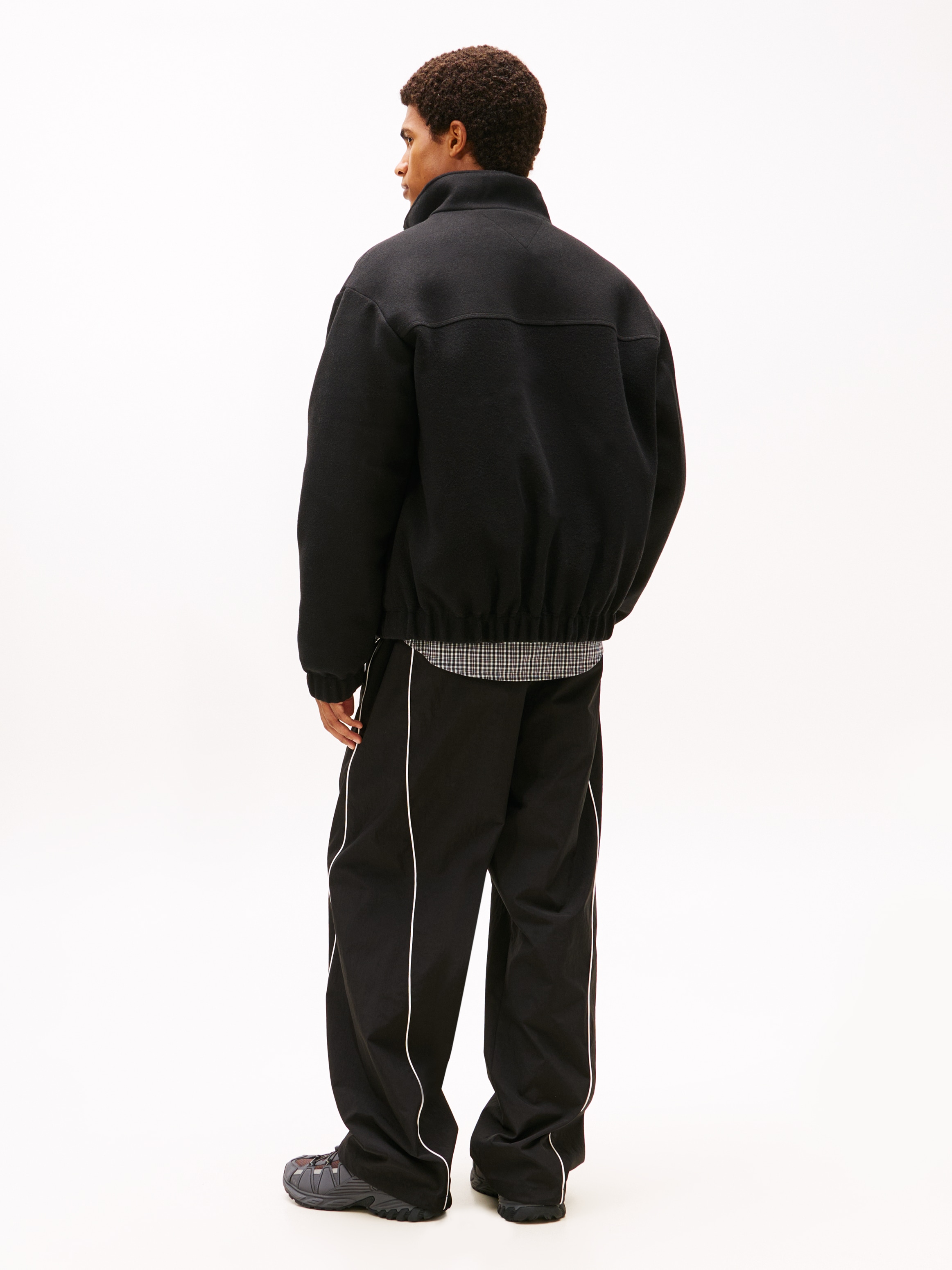 Tommy Jeans Fleecejacke »TJM ESSENTIAL WOOL PADDED« relaxed fit, Stehkragen