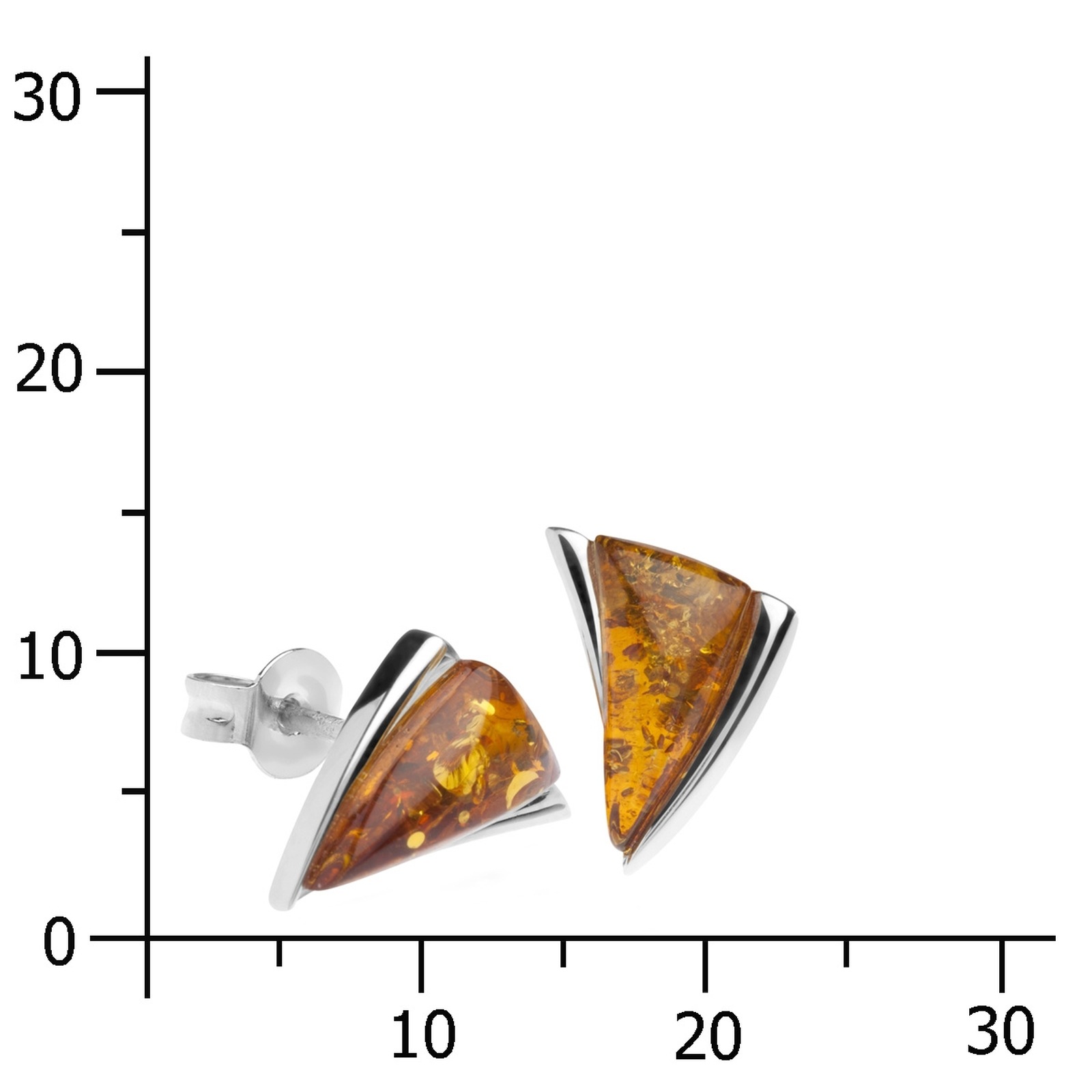 OSTSEE-SCHMUCK Paar Ohrstecker »- Imke - Silber 925/000 - Bernstein«