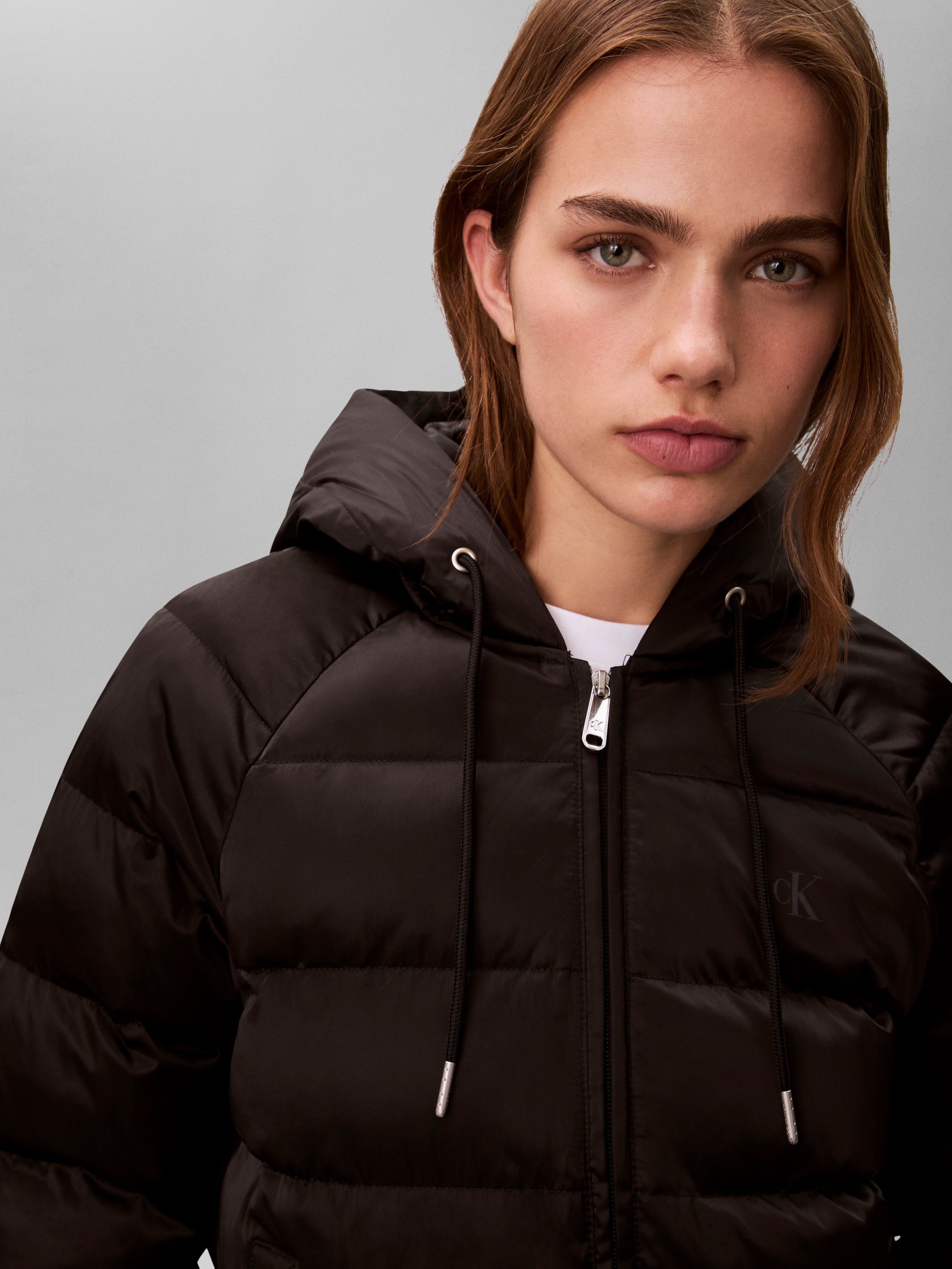 Calvin Klein Jeans Steppjacke mit Kapuze Regular fit mit Rundhalsausschnitt