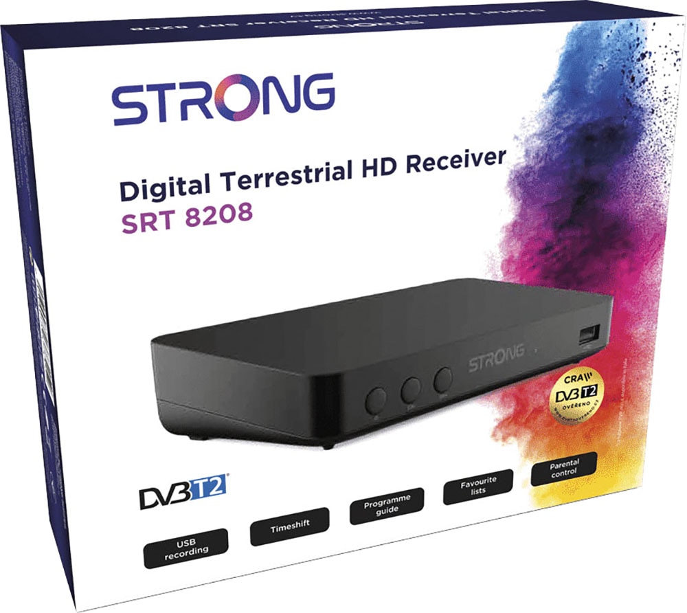 Strong Satellitenreceiver »SRT 8208«, (USB-Mediaplayer-Time-Shift-EPG (elektronische Programmzeitschrift)-Automatischer Sendersuchlauf-Kindersicherung)