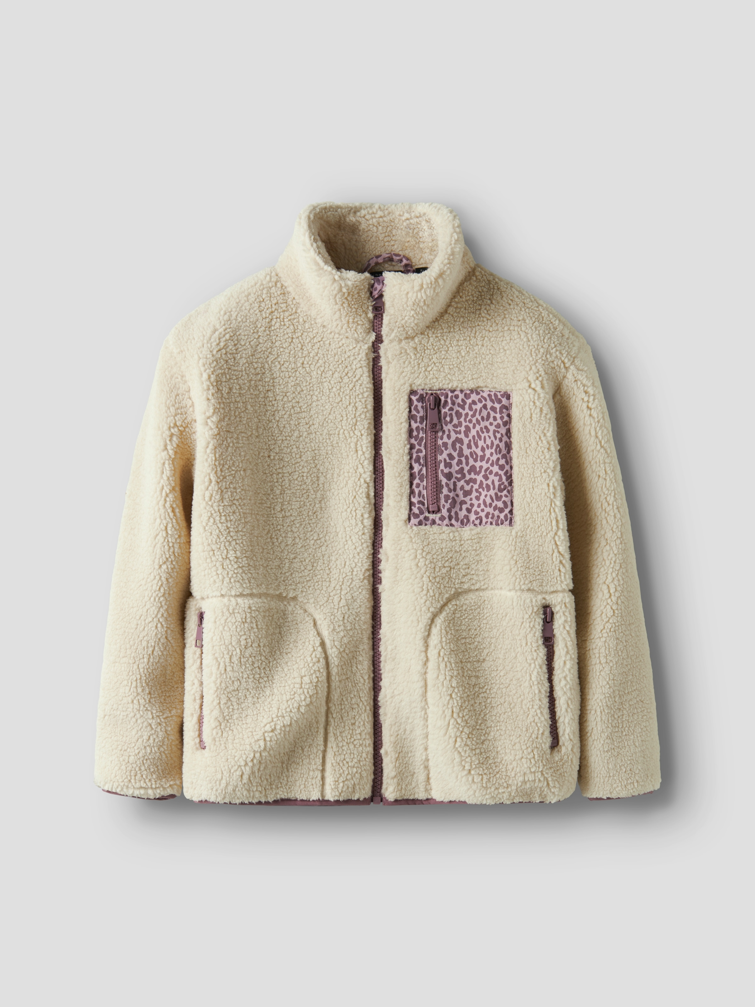 Name It Fleecejacke »NKFMONICA TEDDY JACKET« ohne Kapuze